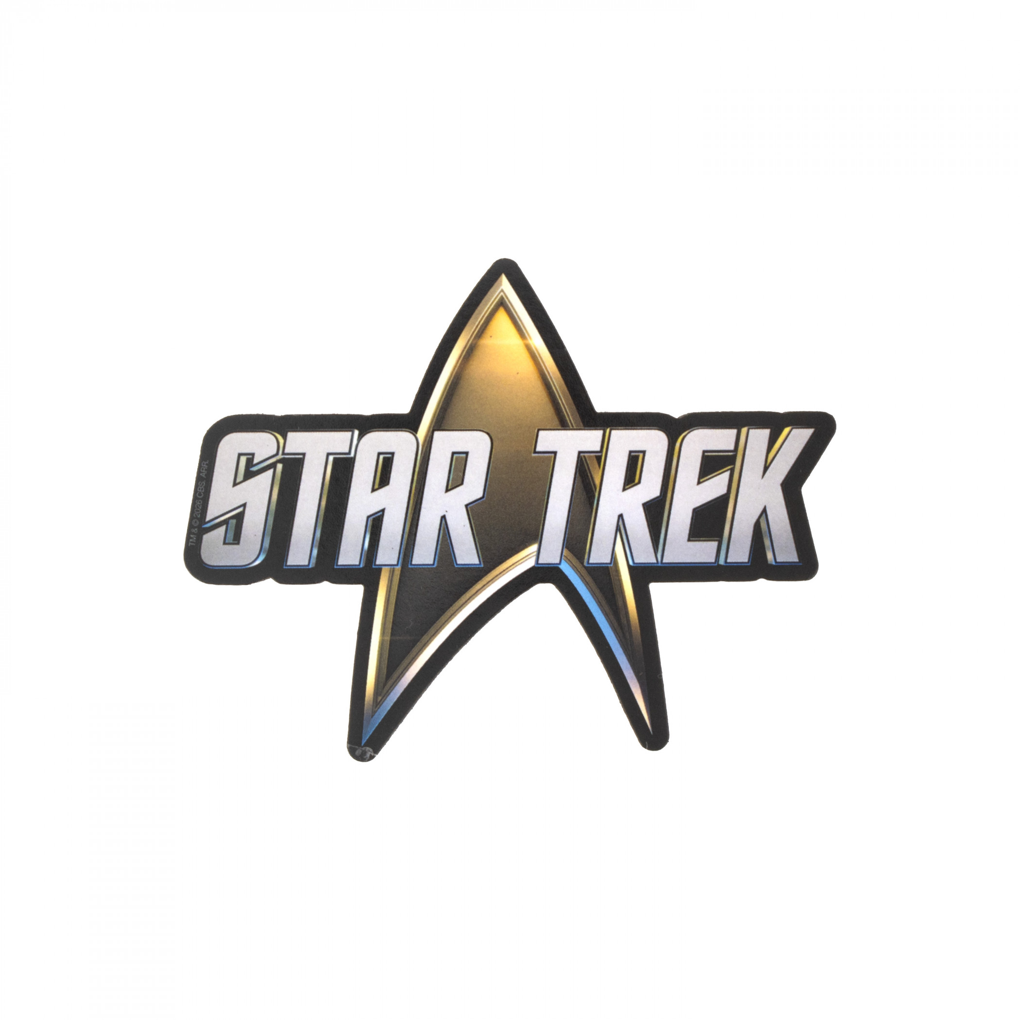 Star Trek Modern Logo Funky Chunky Wood Magnet, Multi-Color
