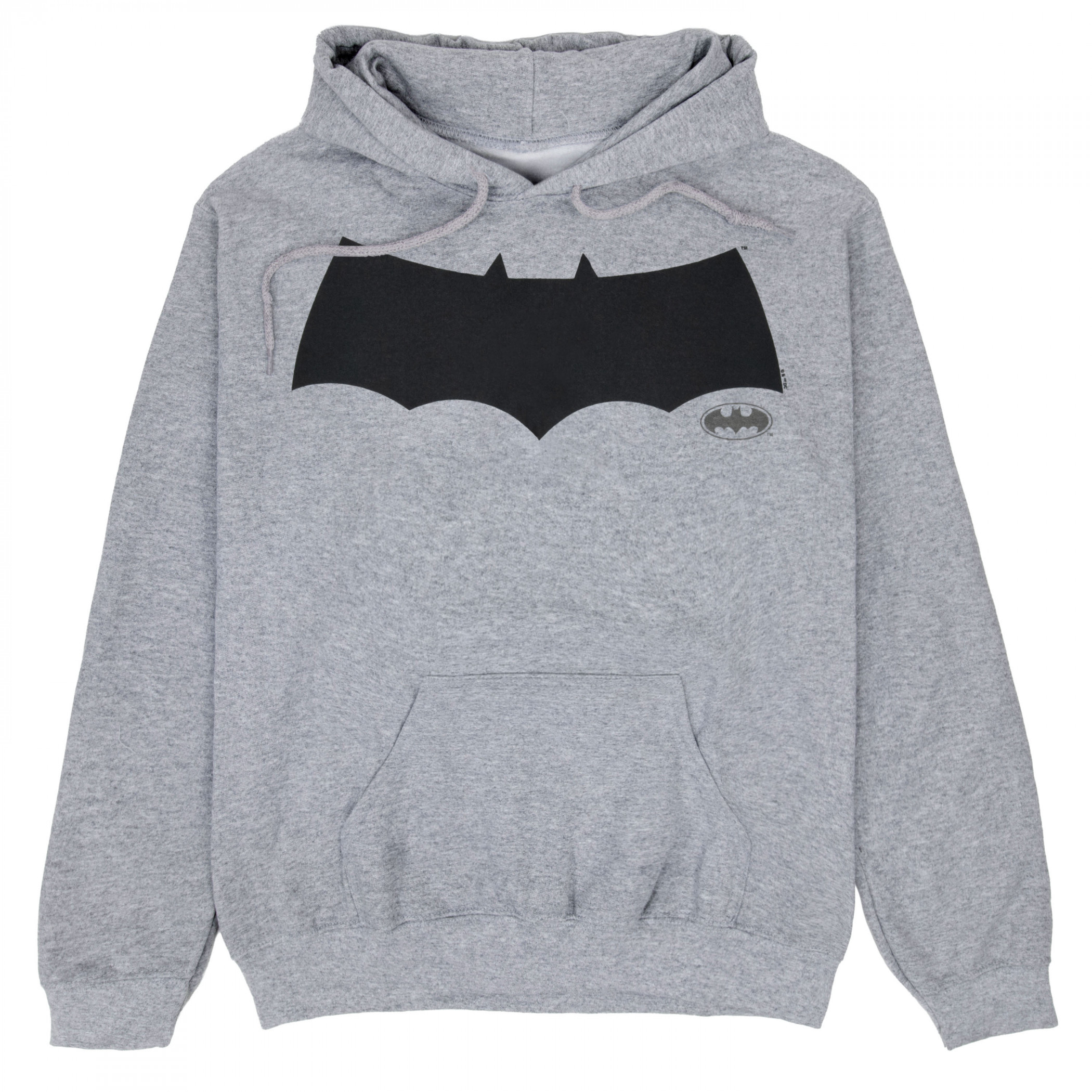 Batman The Dark Knight Returns Black Logo Hoodie, Grey
