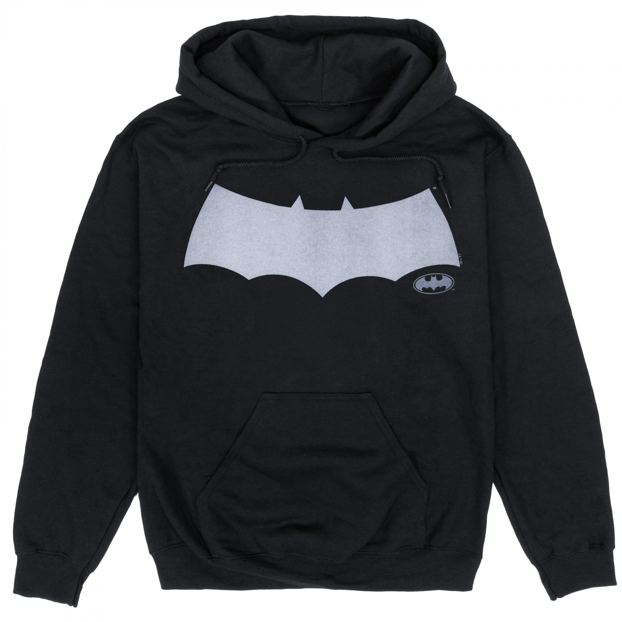 Batman The Dark Knight Returns White Logo Hoodie, Black