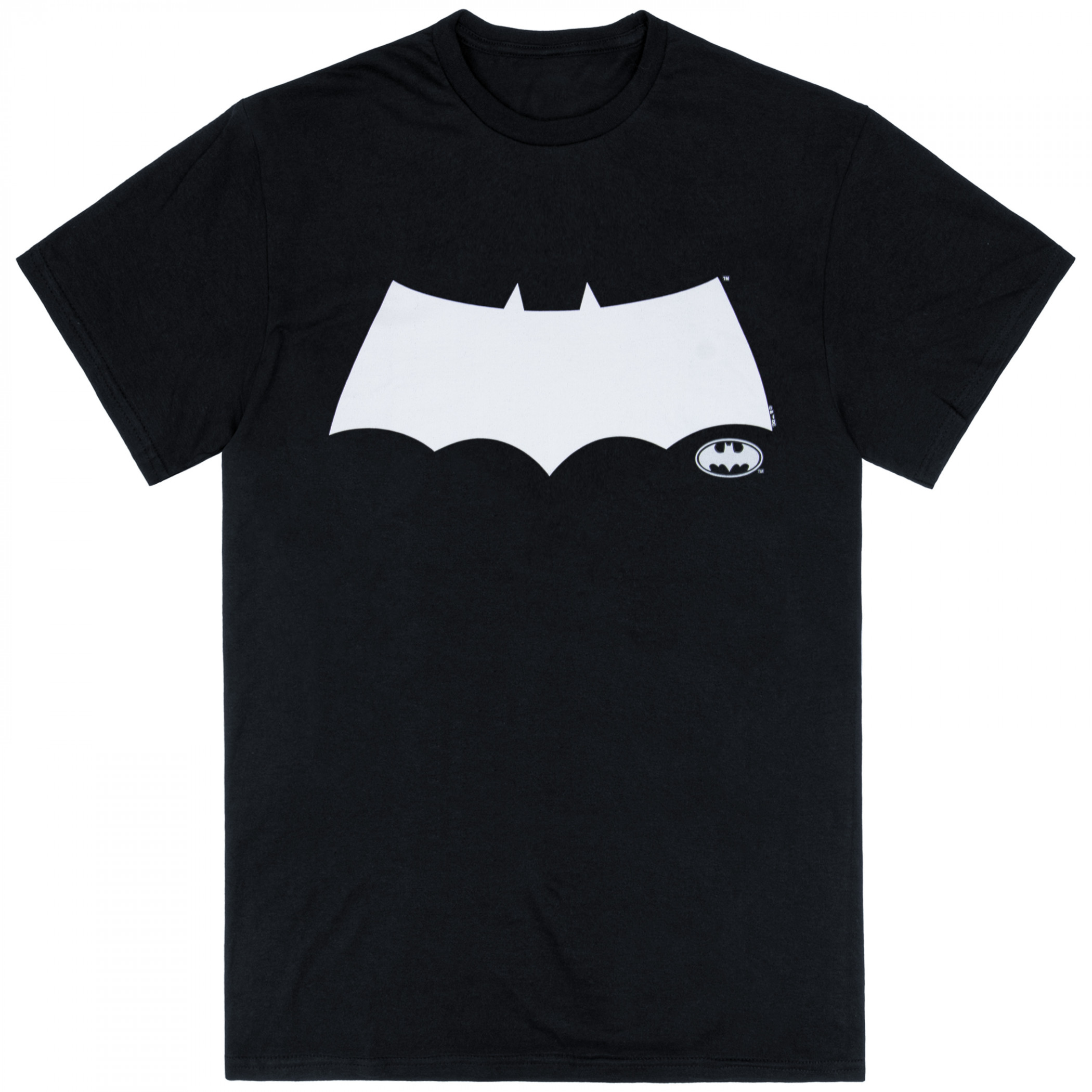 Batman The Dark Knight Returns White Logo T-Shirt, Black
