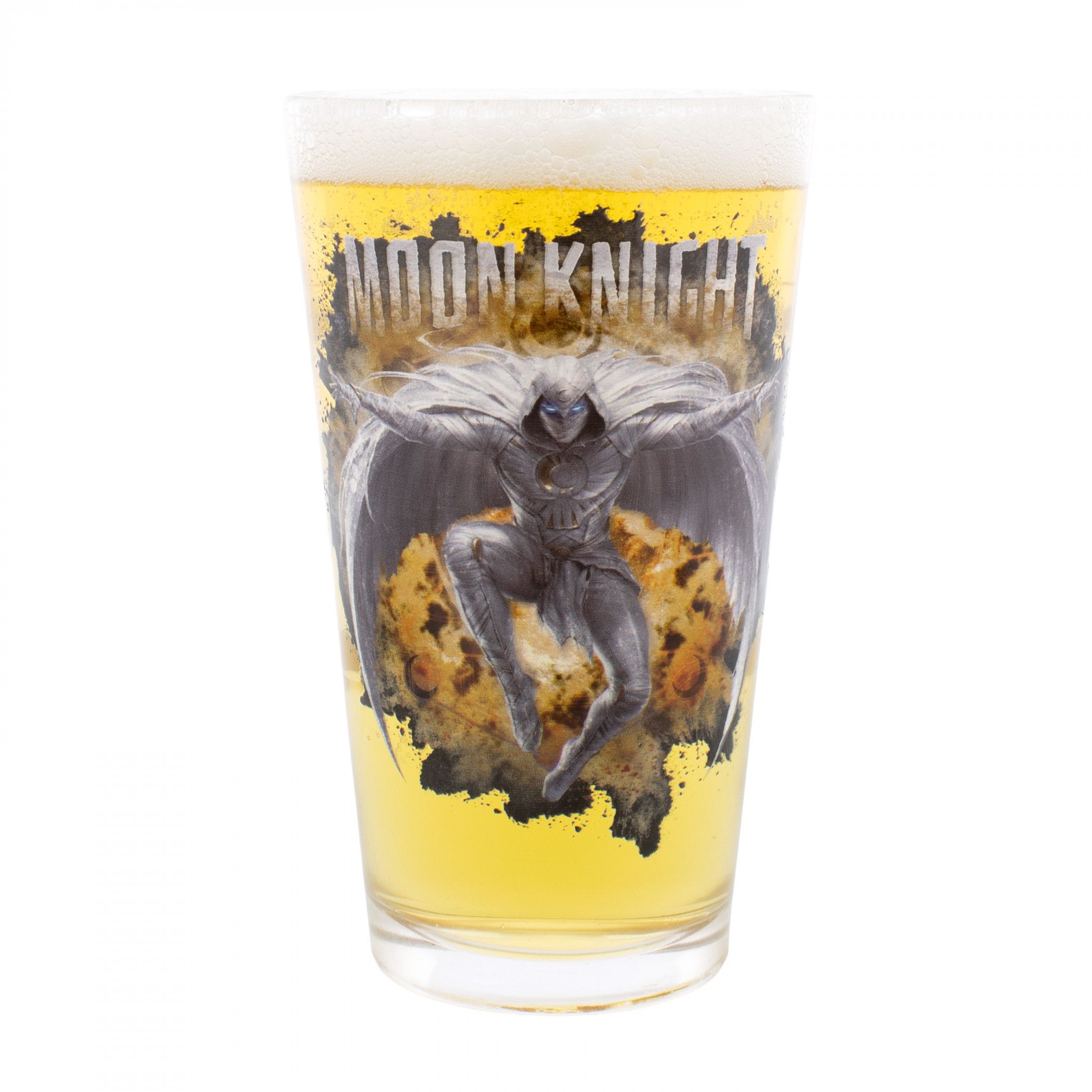Moon Knight Leaping Toon Tumbler Pint Glass, Clear