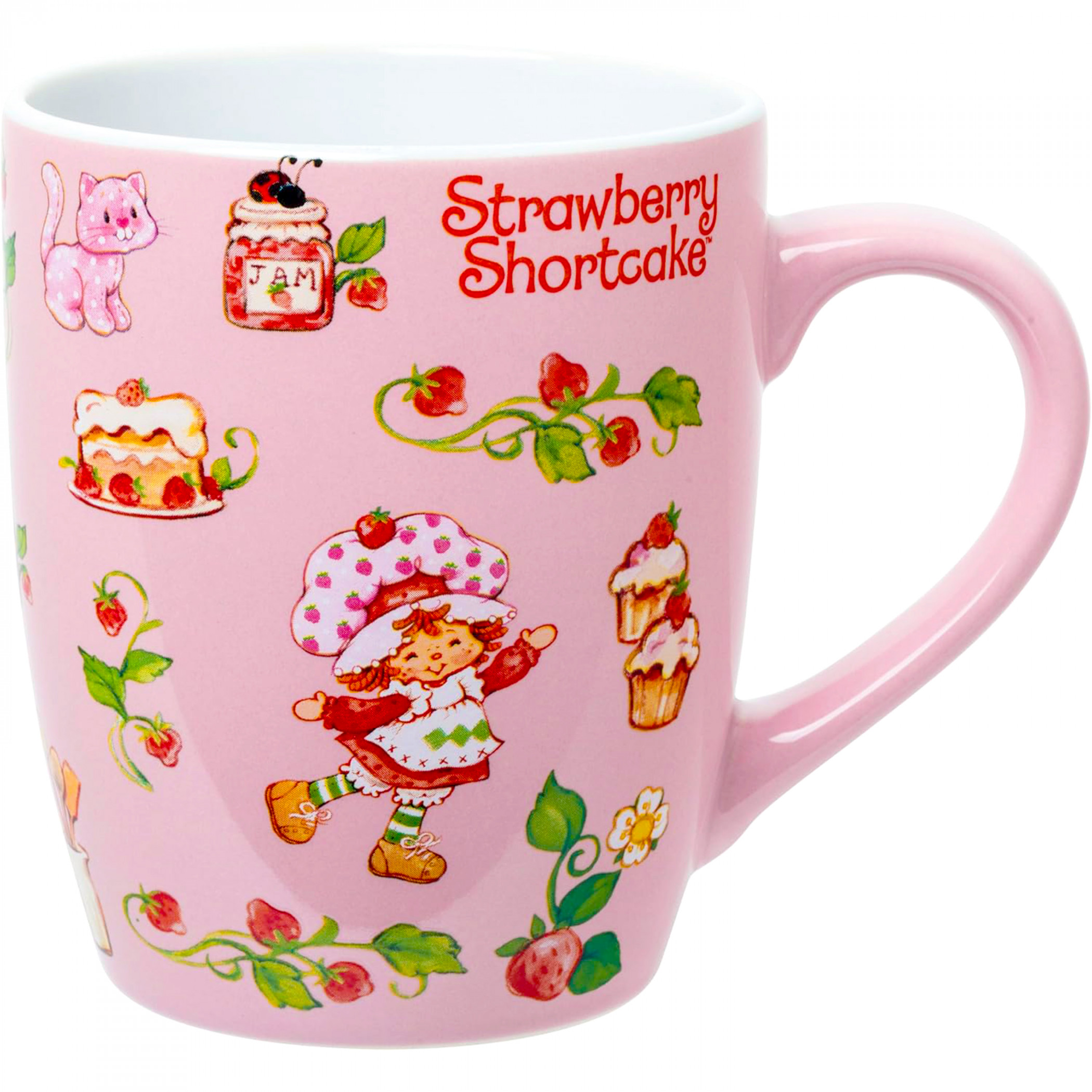 Strawberry Shortcake Jam and Cakes 25 oz Ceramic Mug, Pink