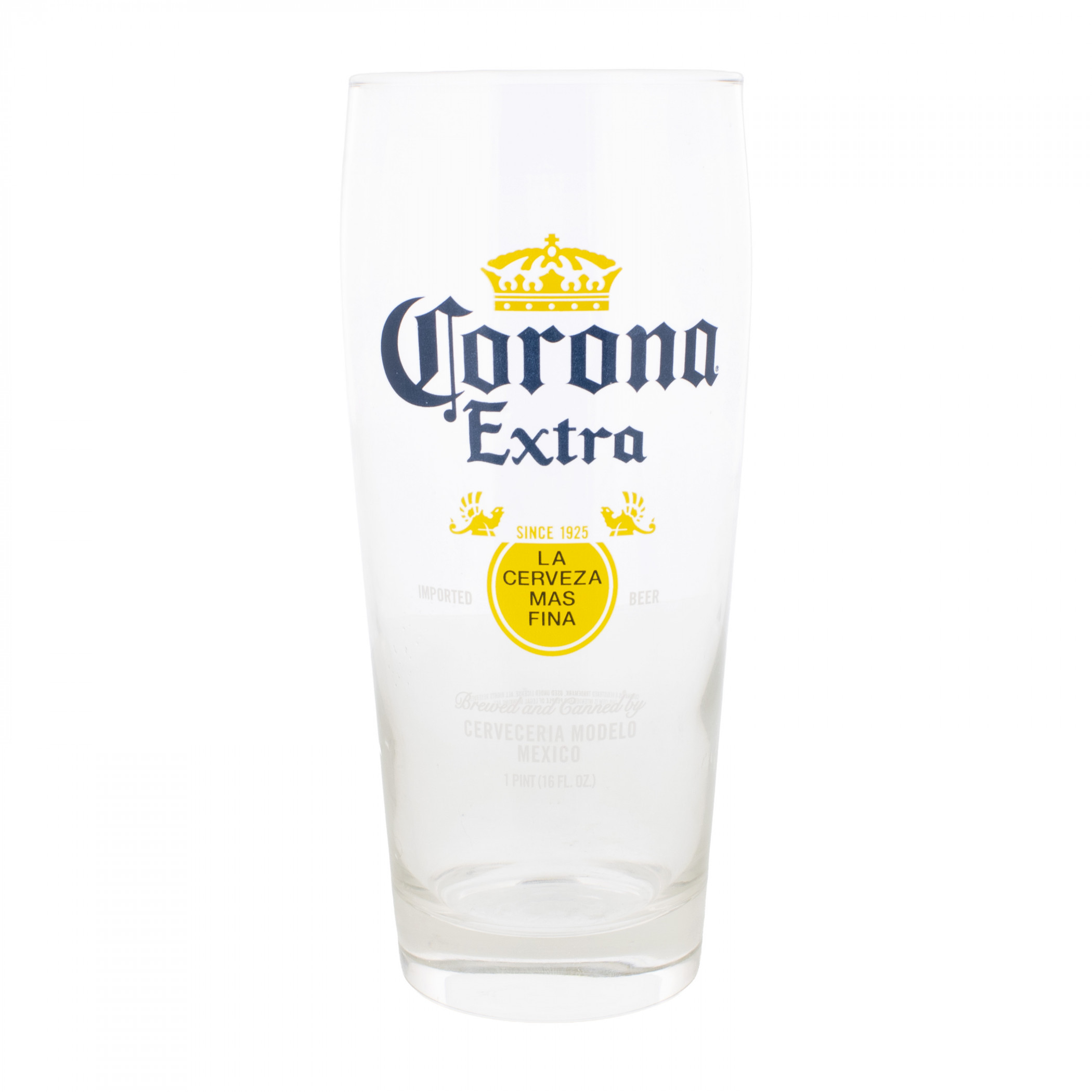Corona Extra Clear Logo 16 oz Becher Glass