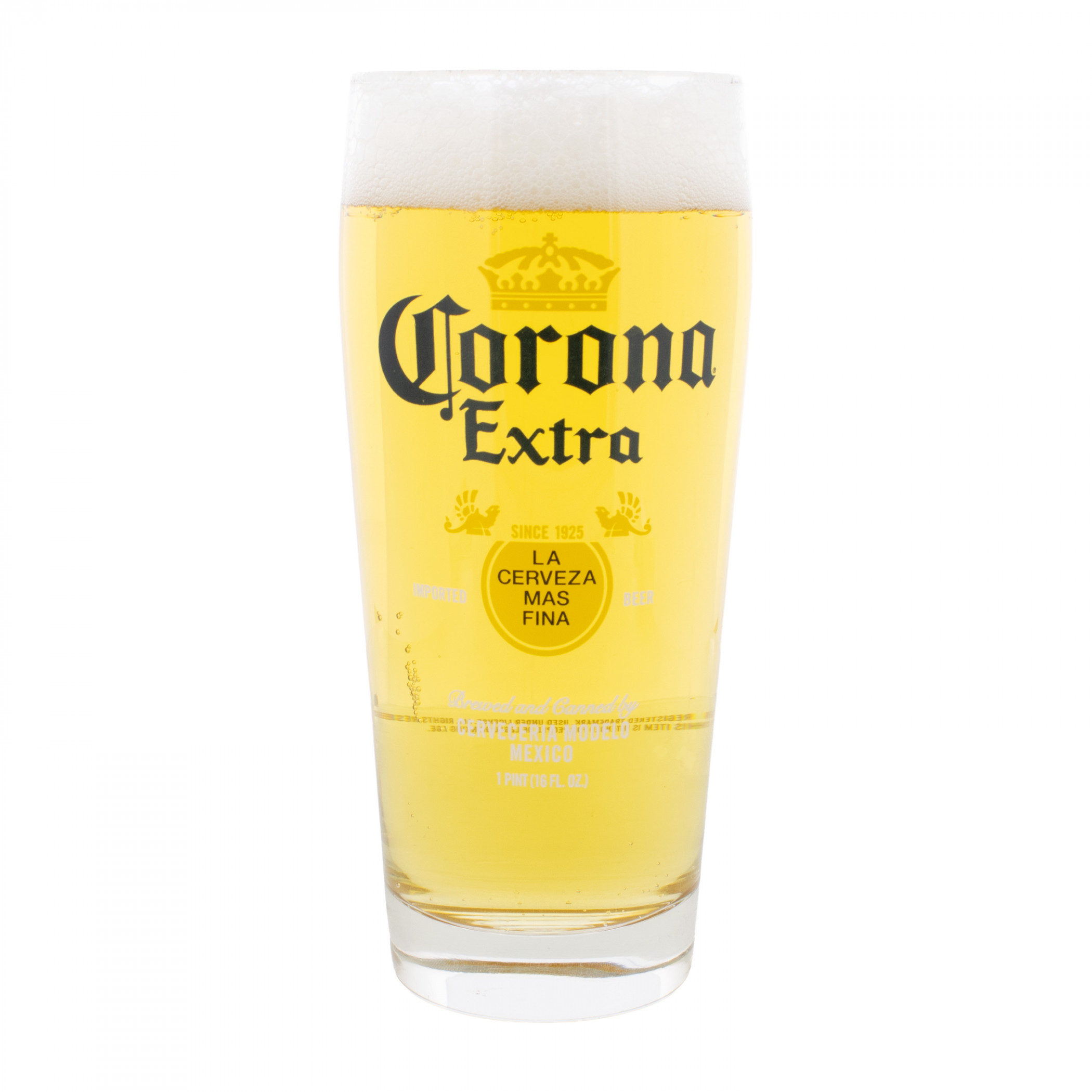 Corona Extra Clear Logo 16 oz Becher Glass