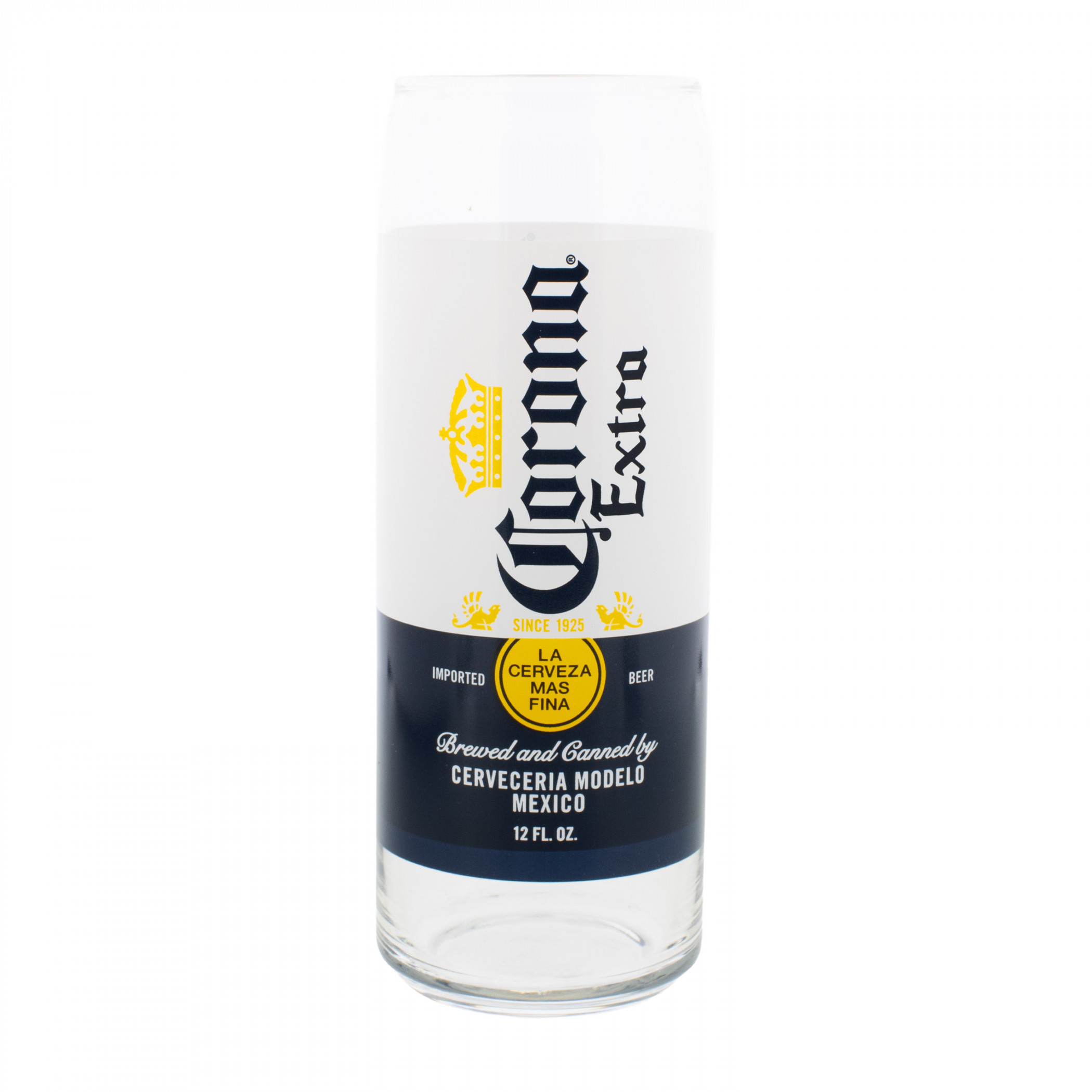 Corona Extra Label 12.5 oz Tall Can Glass