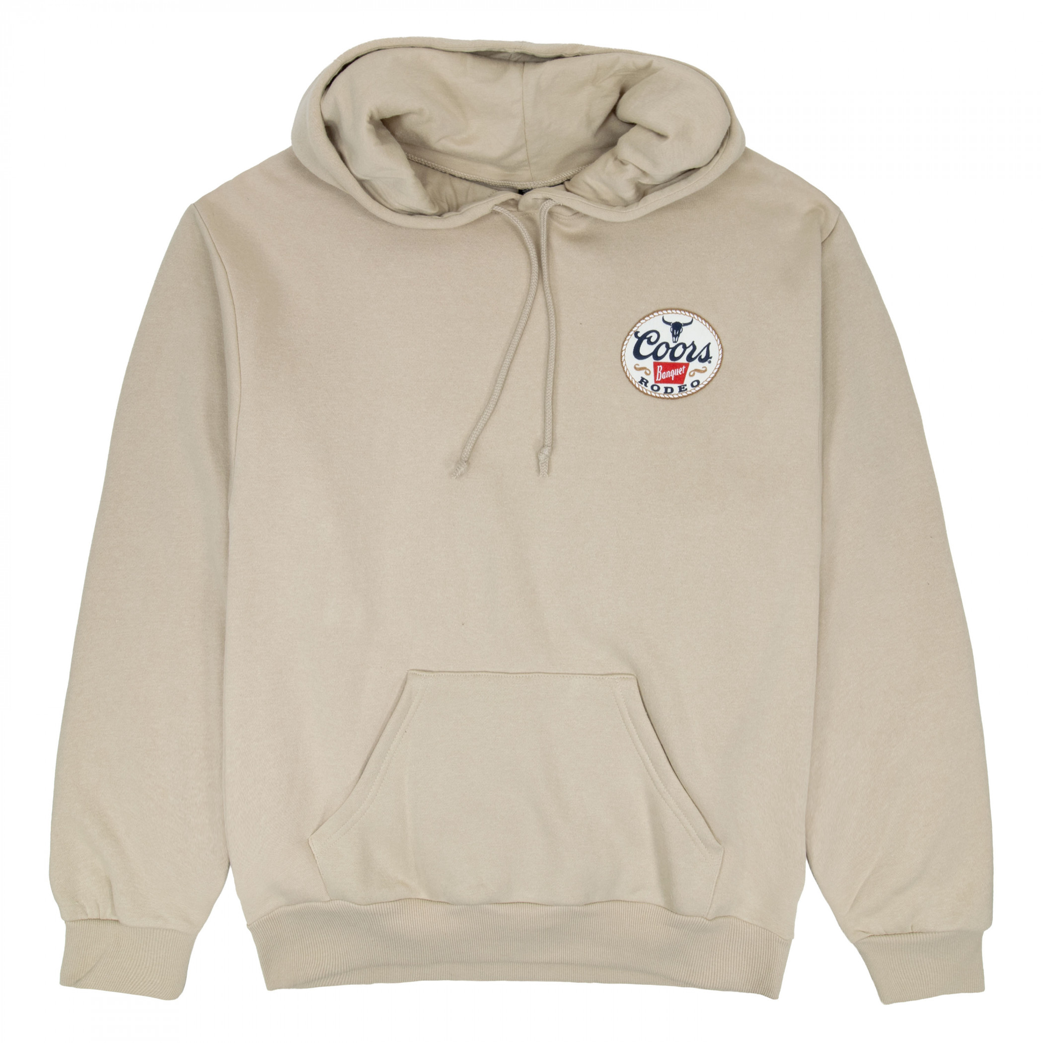 Coors Rodeo Western Range Front and Back Print Pullover Hoodie with Patches