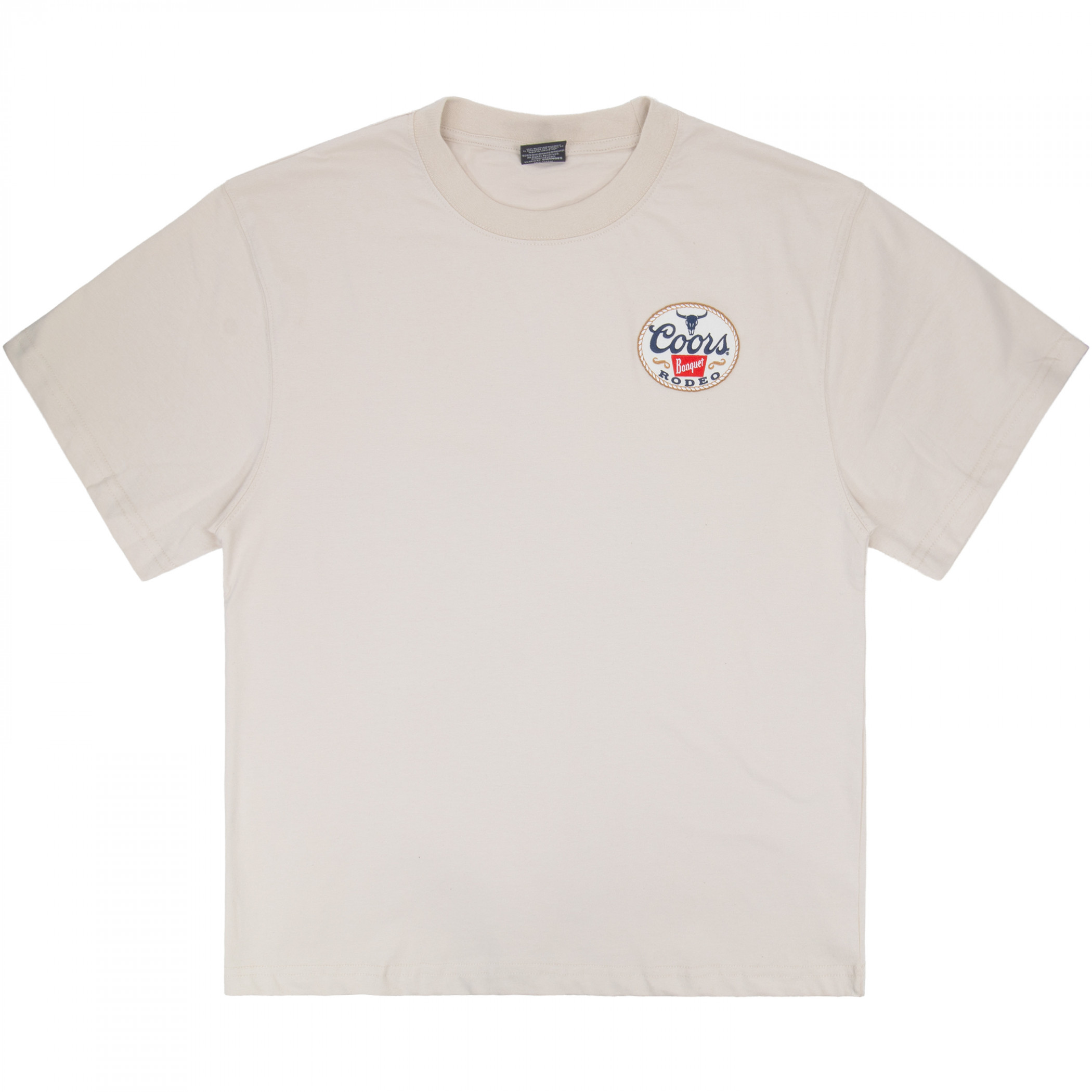 Coors Rodeo Western Range Front and Back Print T-Shirt with Patches