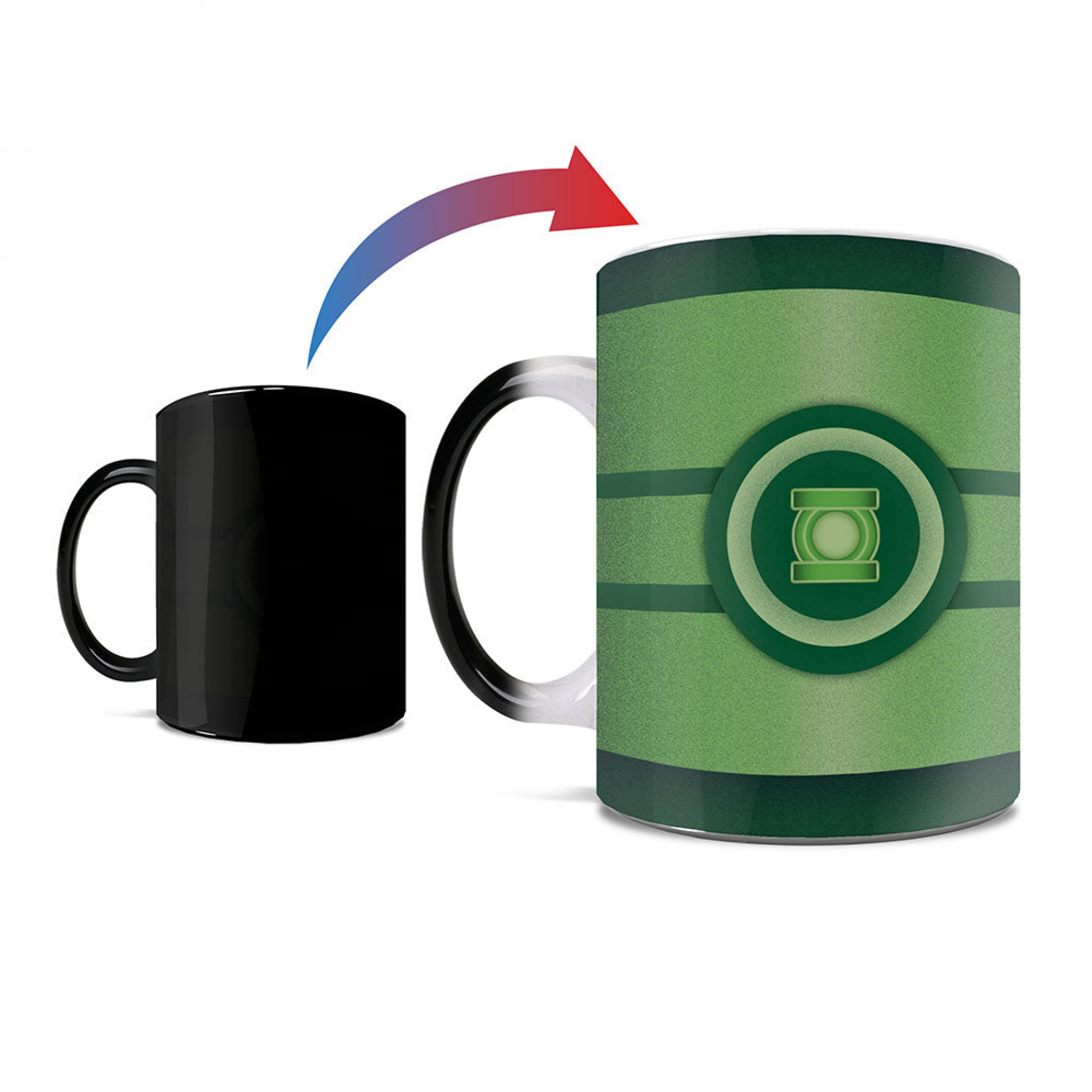 Green Lantern 11 oz Morphing Mugs Heat Change Mug, Multi-Color