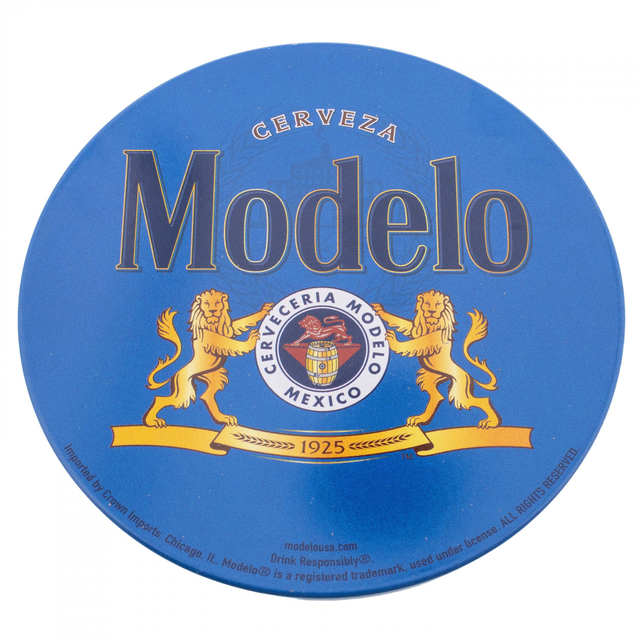 Modelo Logo 7-Piece Tin Coaster Set with Holder - image 2