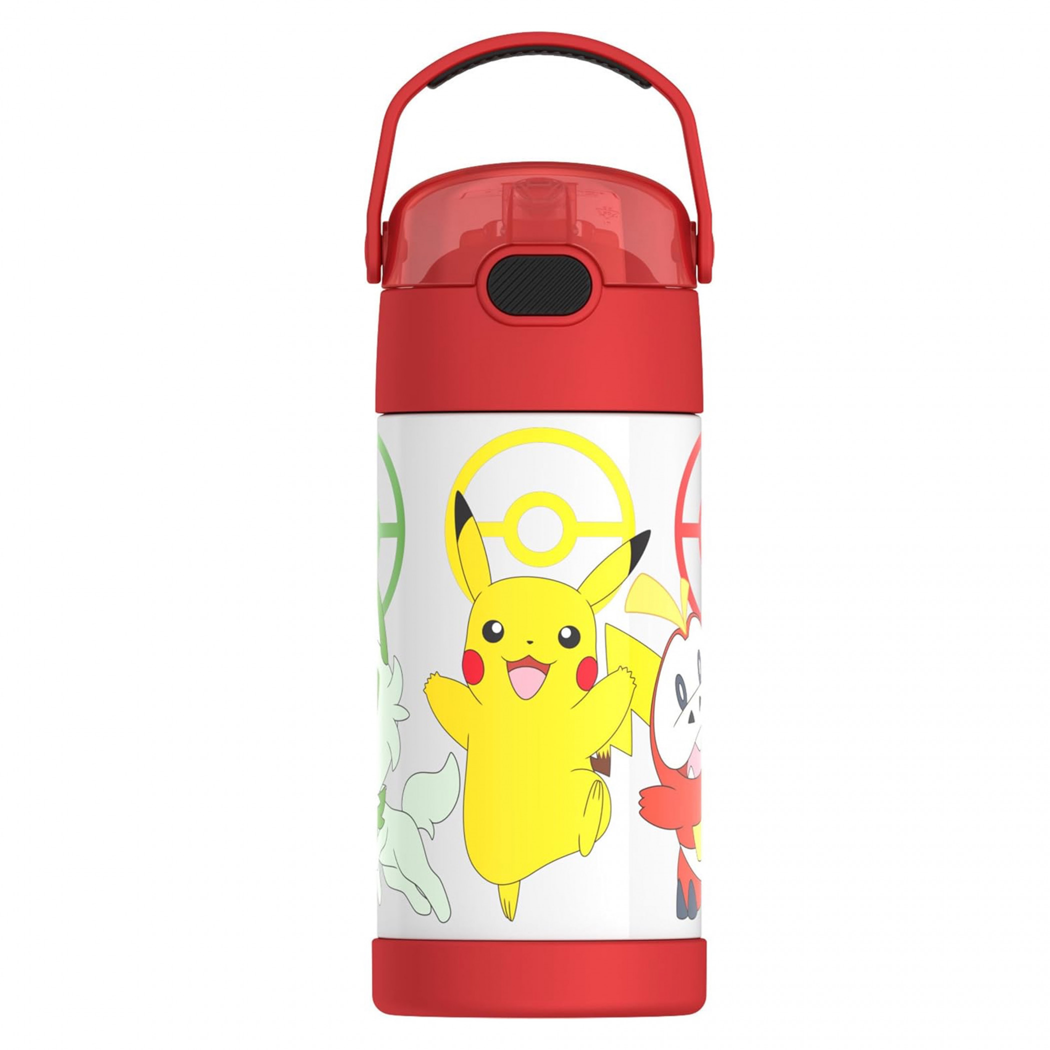 Pokemon Paldea Starters THERMOS Funtainer Stainless Steel 12oz Bottle w/ Straw, Multi-Color