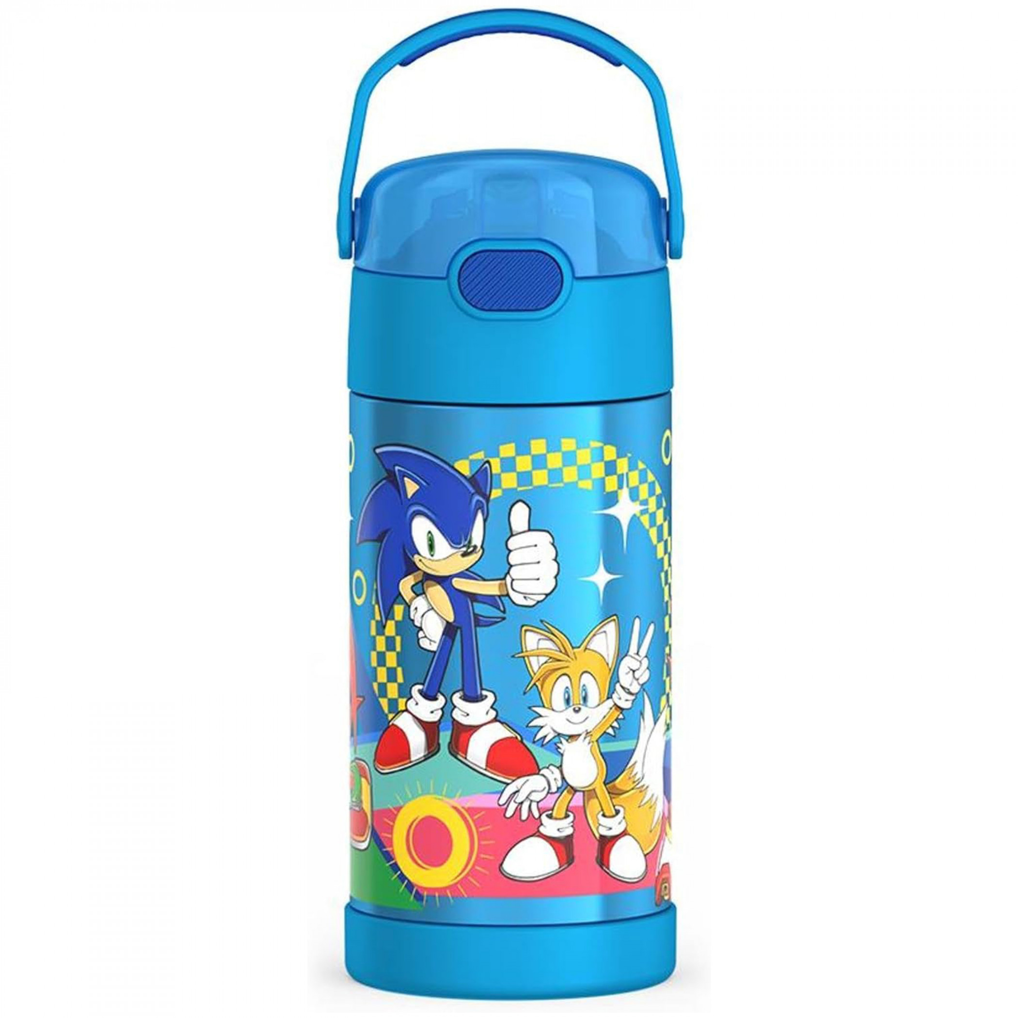 Sonic the Hedgehog THERMOS Funtainer Stainless Steel 12oz Bottle, Multi-Color