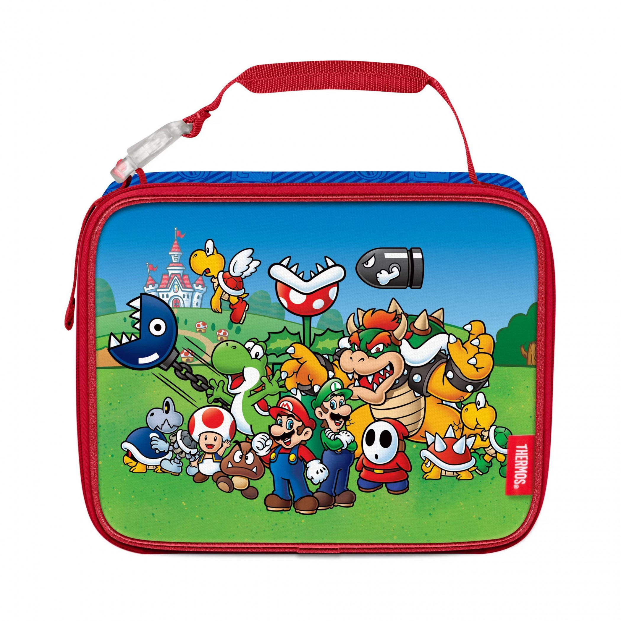 Super Mario Bros Group Pose THERMOS Soft Insulated Lunch Box, Multi-Color