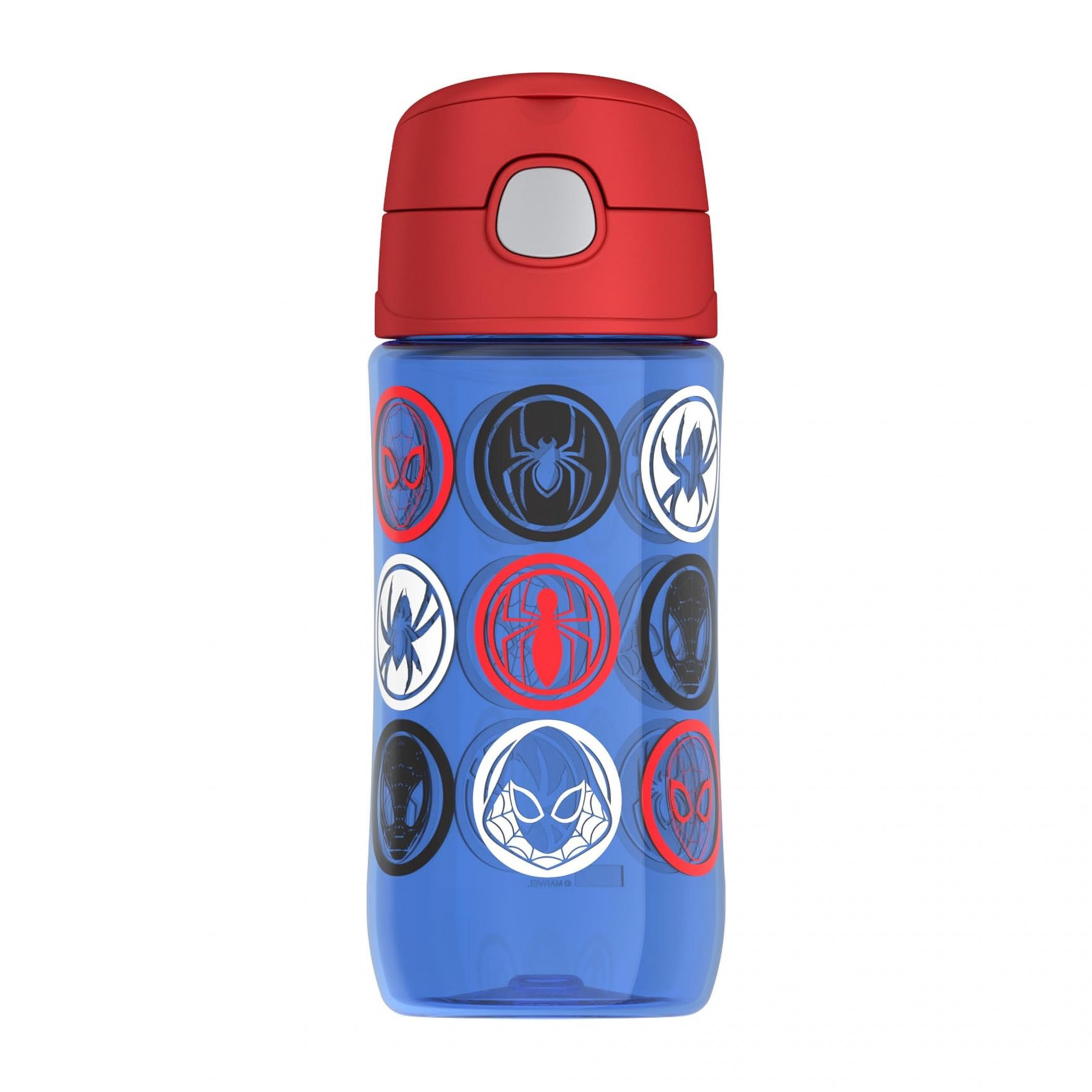 Spider-man Logos THERMOS Funtainer 16 oz. Plastic Water Bottle with Spout, Multi-Color