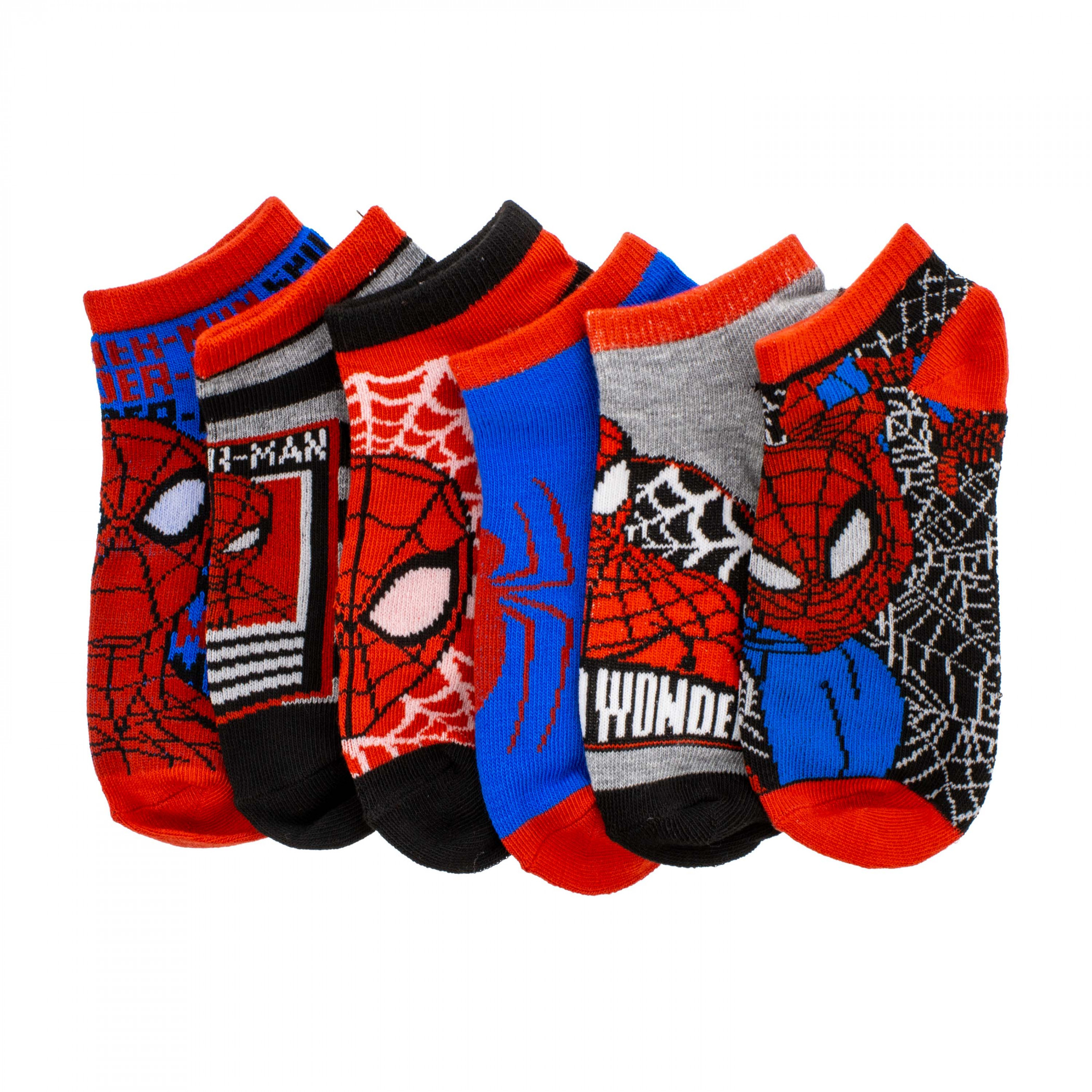 Spider-man Kid's Ankle Socks 6-Pair Pack, Multi-Color