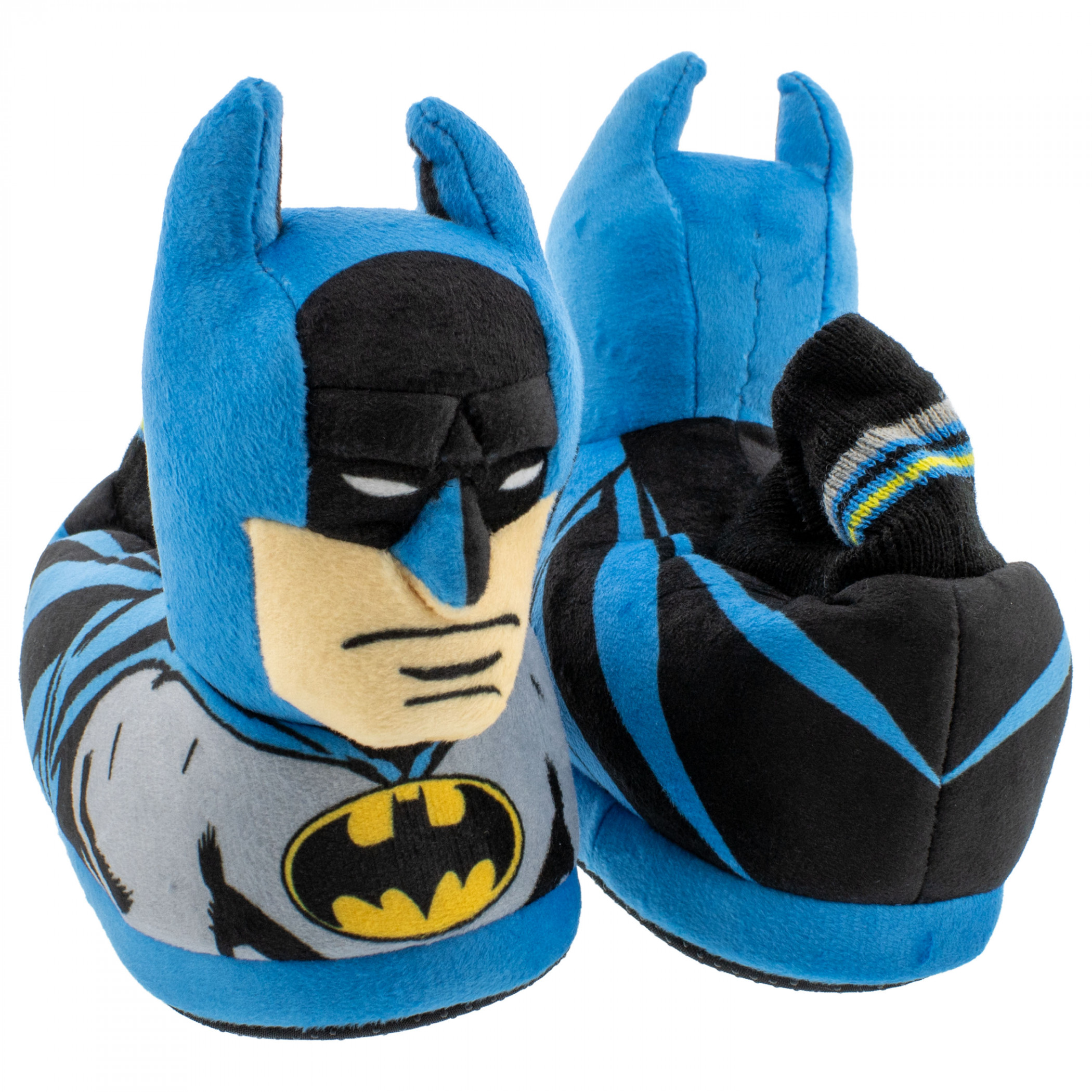 Batman 3D Plush Boy's Slippers, Blue
