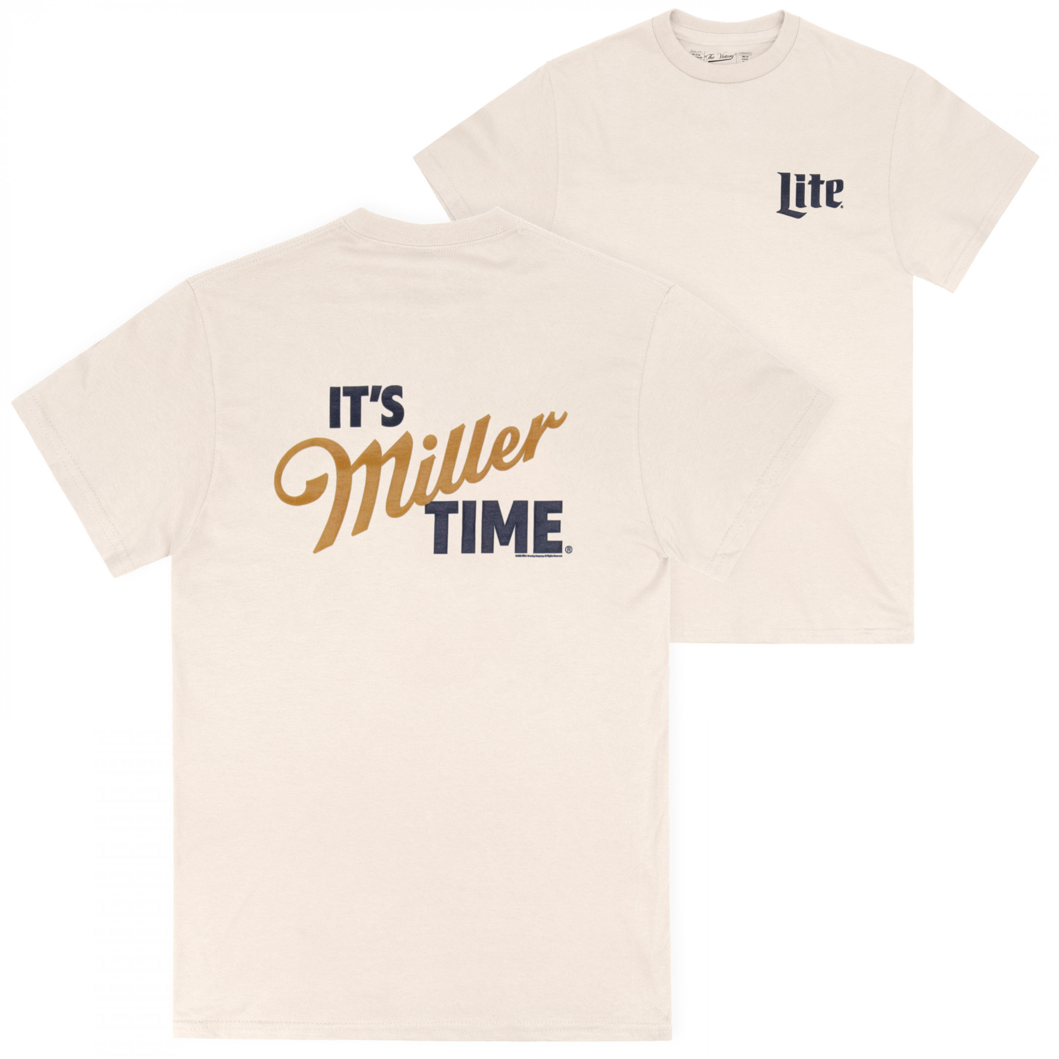 Miller Lite - It's Miller Time Logo Front and Back T-Shirt