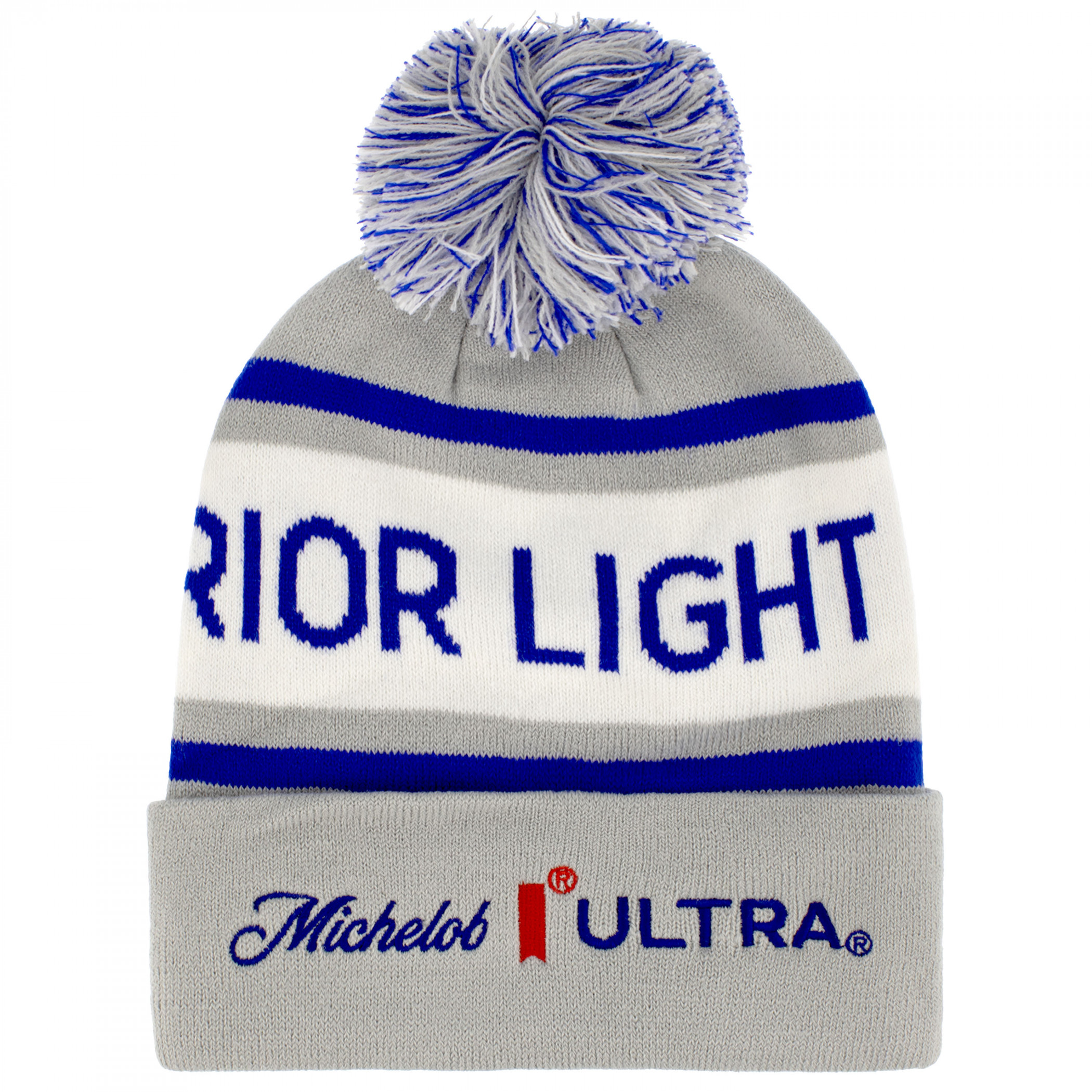 Michelob Ultra Superior Light Knit Cuff Pom Beanie