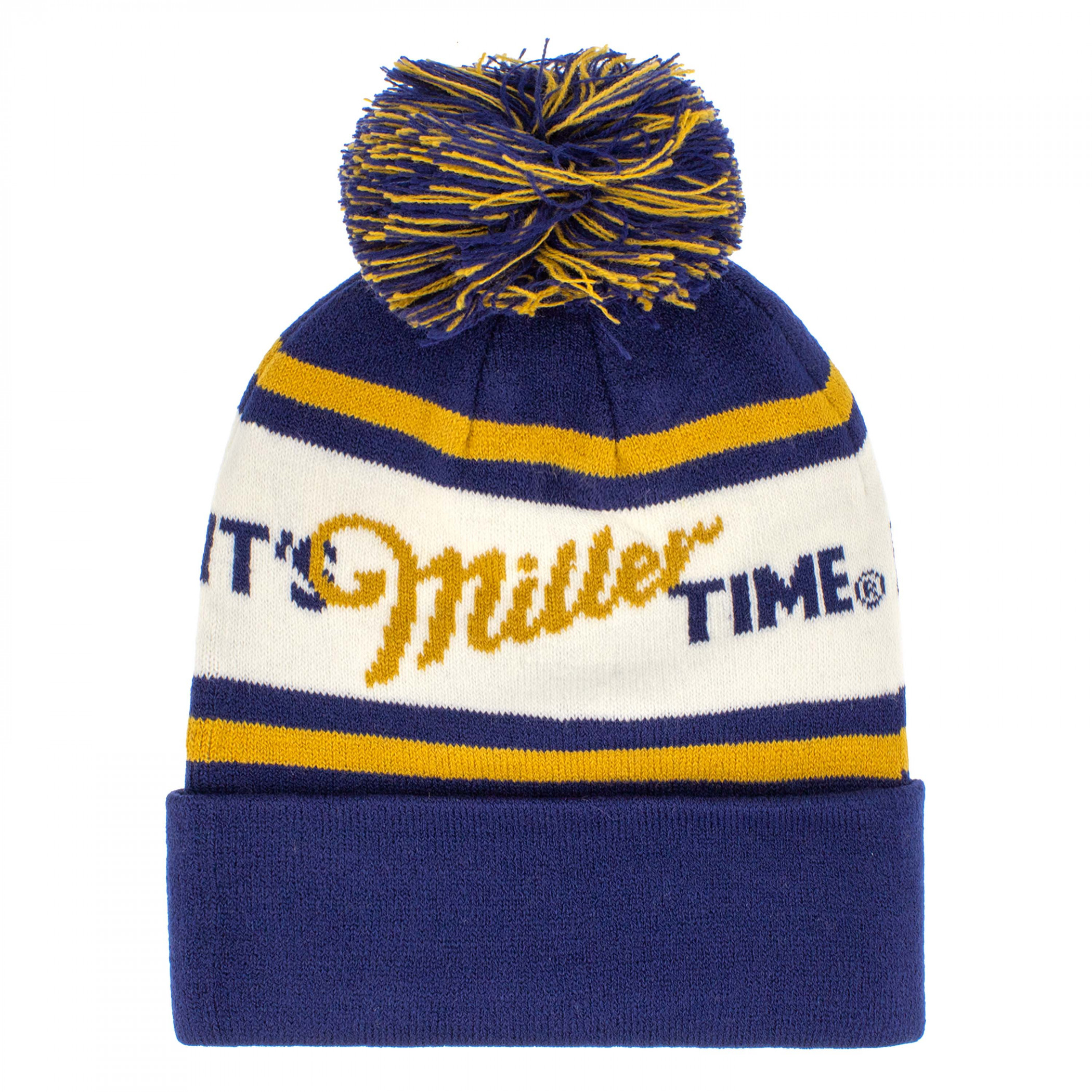 Miller Lite - It's Miller Time Knit Cuff Pom Beanie - image 2