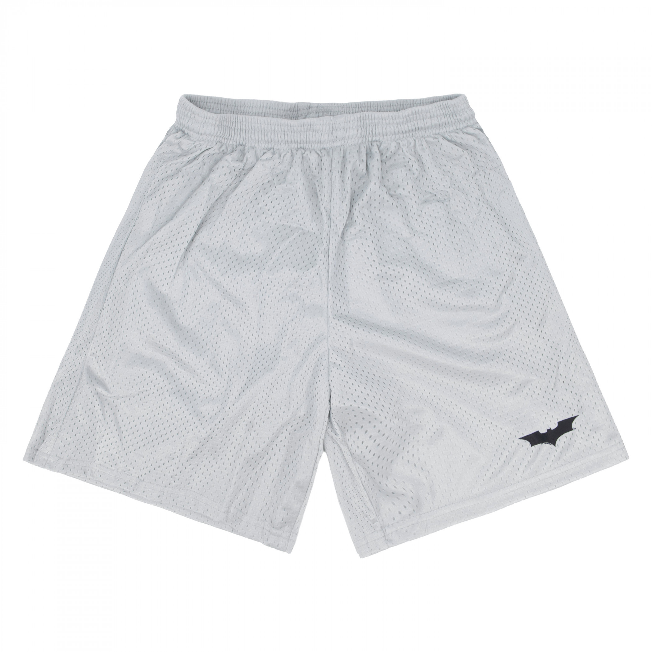Batman Begins Emblem Men's Mesh Athletic Shorts, Grey