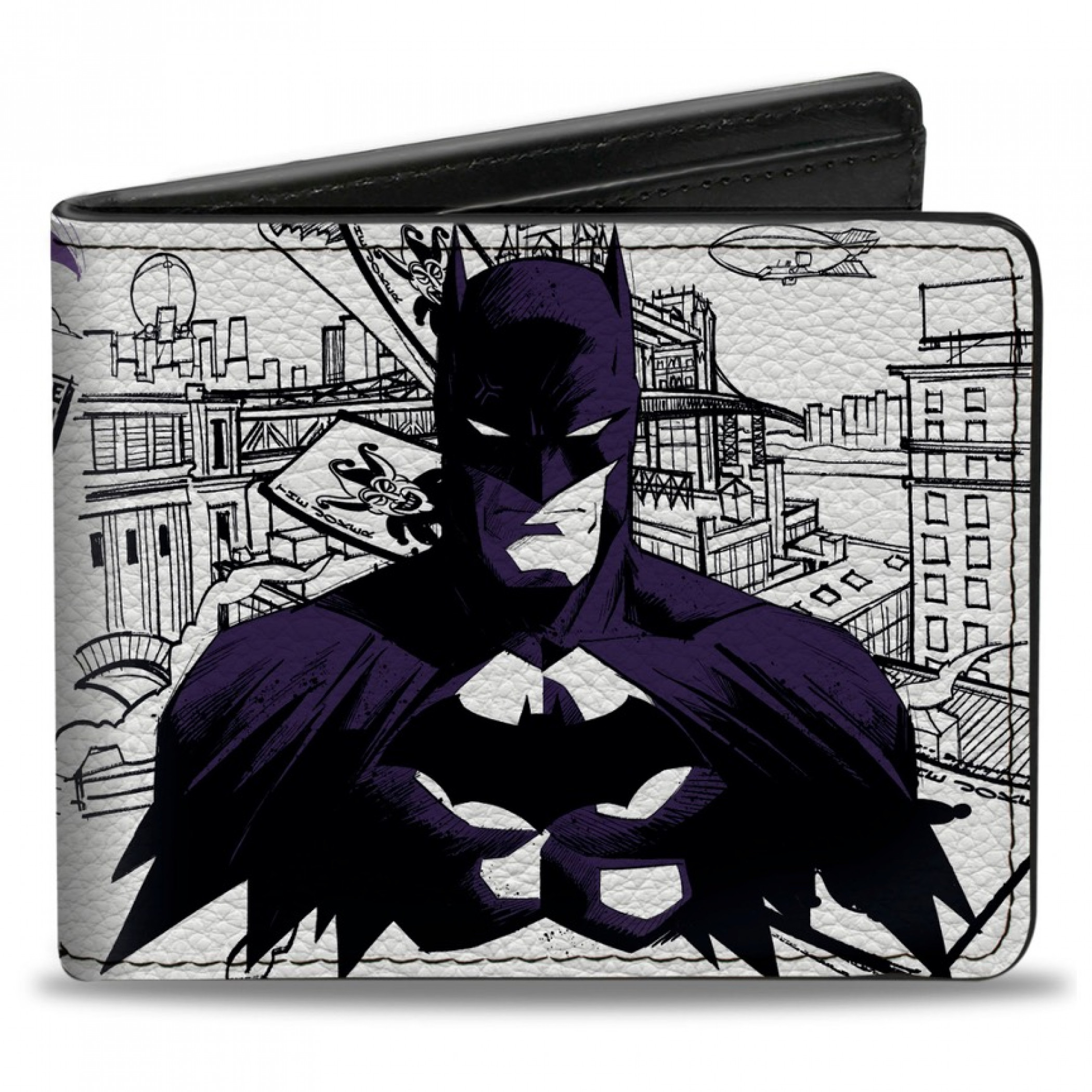 Batman Gotham Inked with Robin & Joker Bi-Fold Wallet, Multi-Color