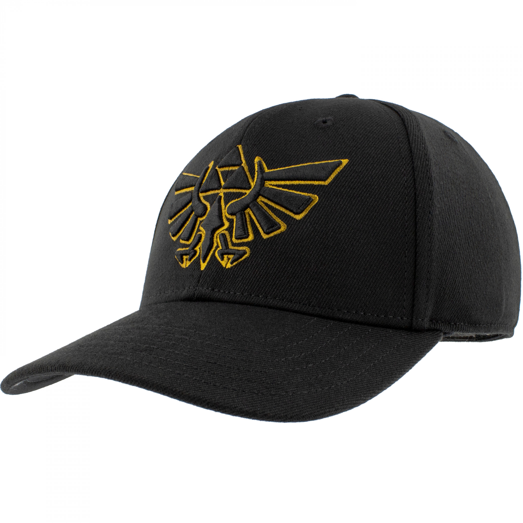 The Legend of Zelda Black on Black Hyrule Crest Embroidered Hat, Black