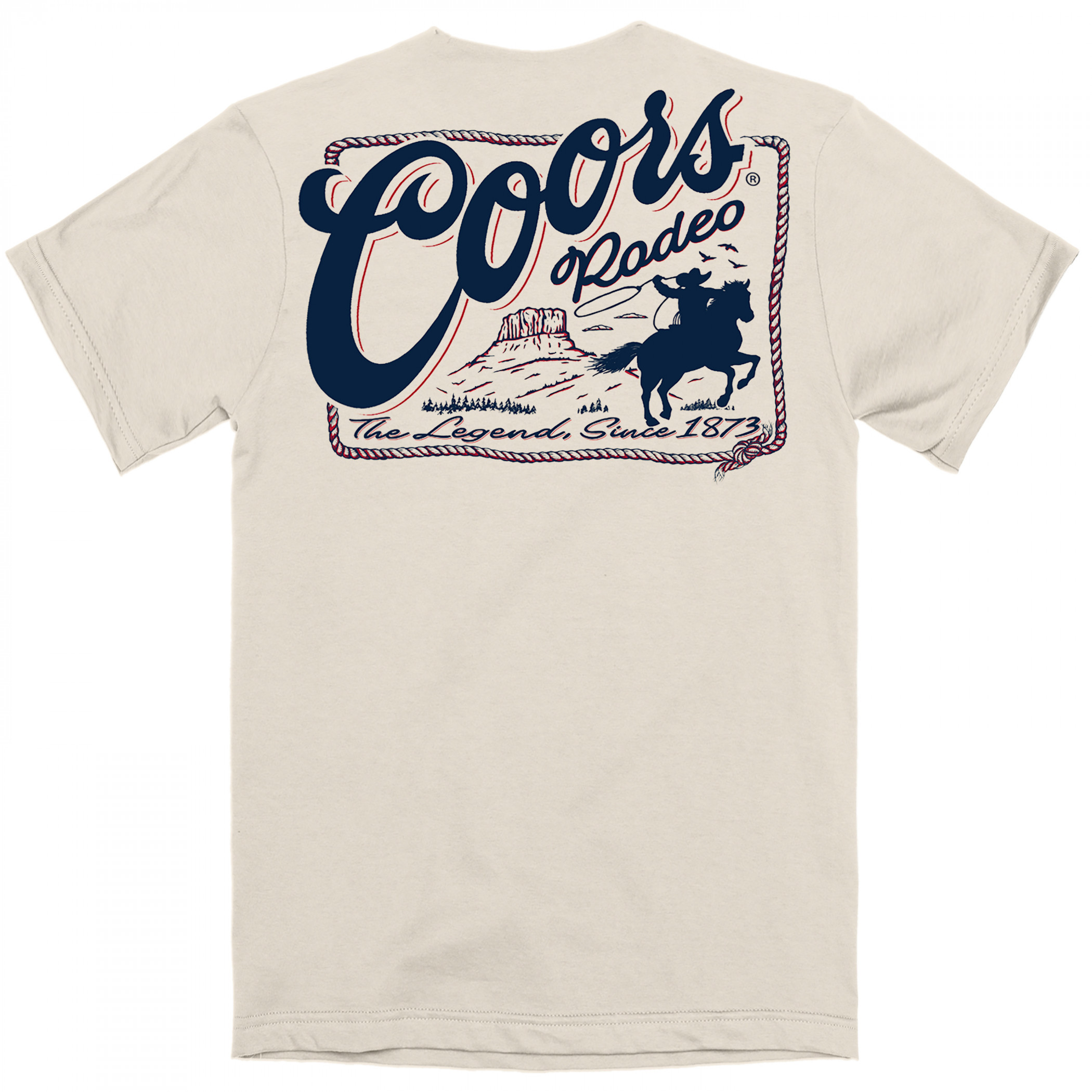 Coors Rodeo - The Legend Since 1873 Front and Back Print T-Shirt - image 3