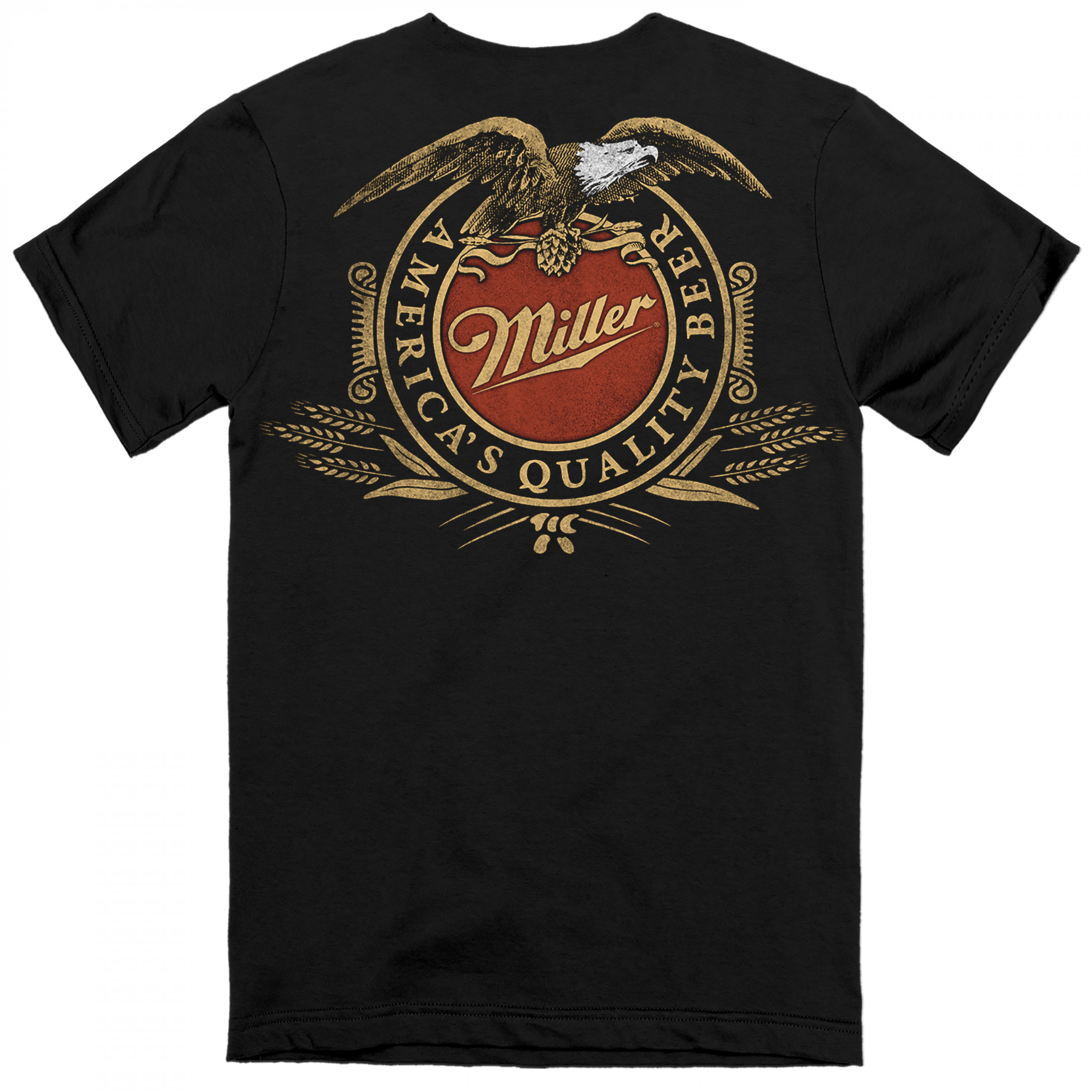 Miller America's Quality Beer with Eagle Front and Back Print T-Shirt - image 3