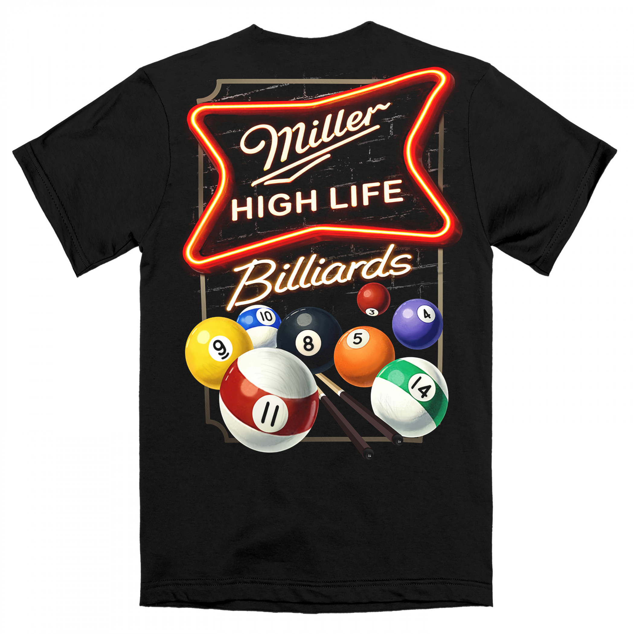 Miller High Life Billiards Everyday Front and Back Print T-Shirt - image 3