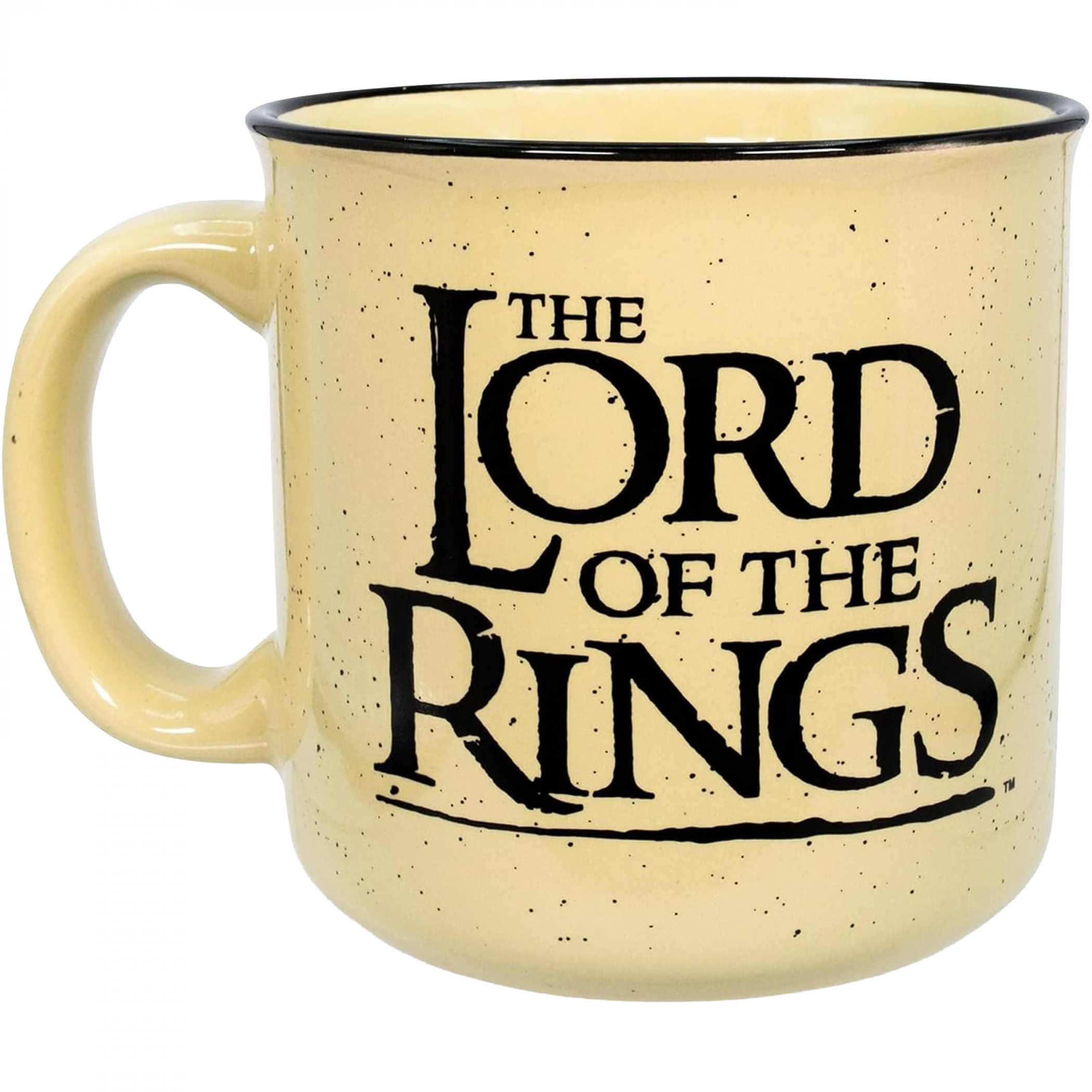 Lord of the Rings Gondor Elven Text 20oz Ceramic Camper Mug, Beige