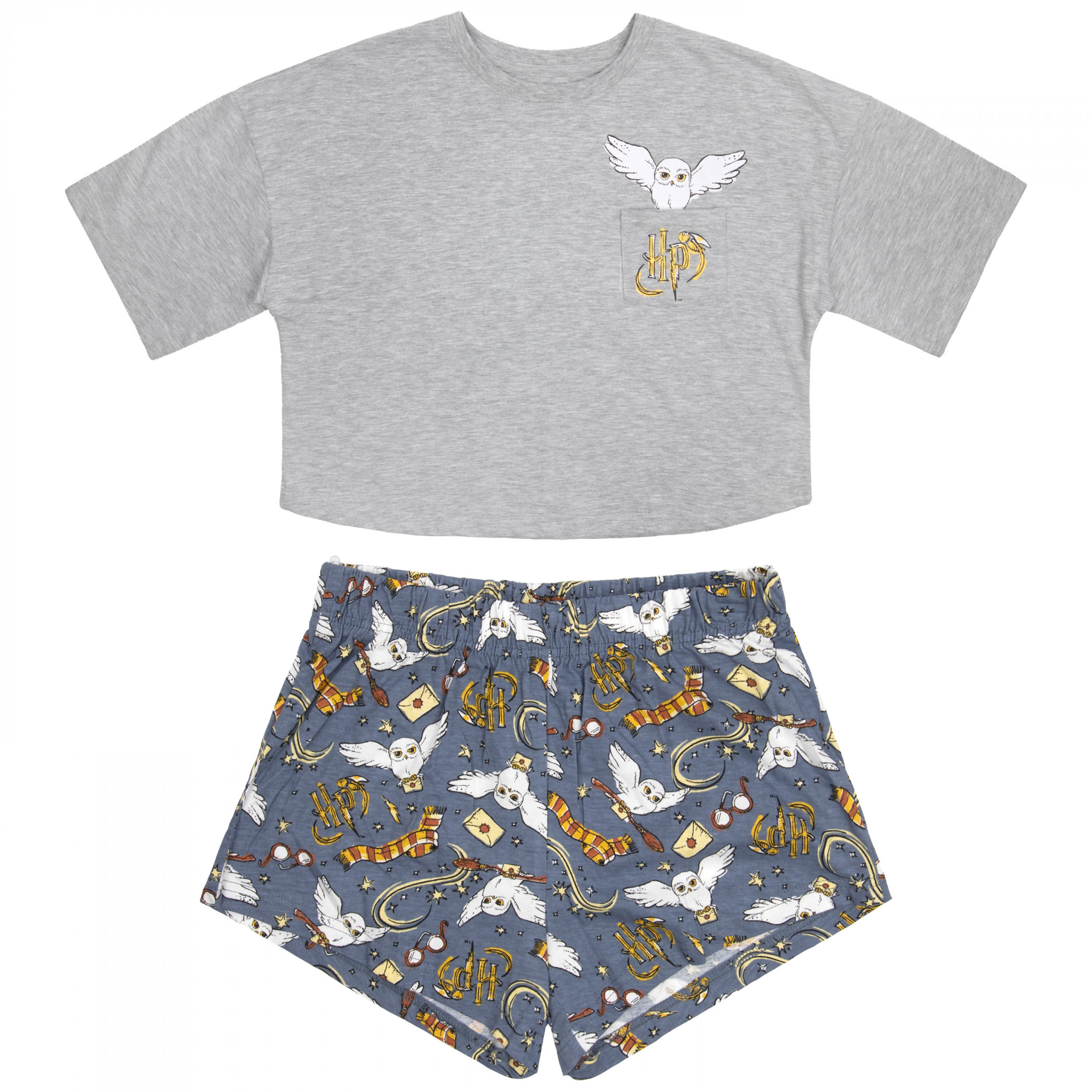 Harry Potter Owl Pocket Tee and Shorts Set, Multi-Color