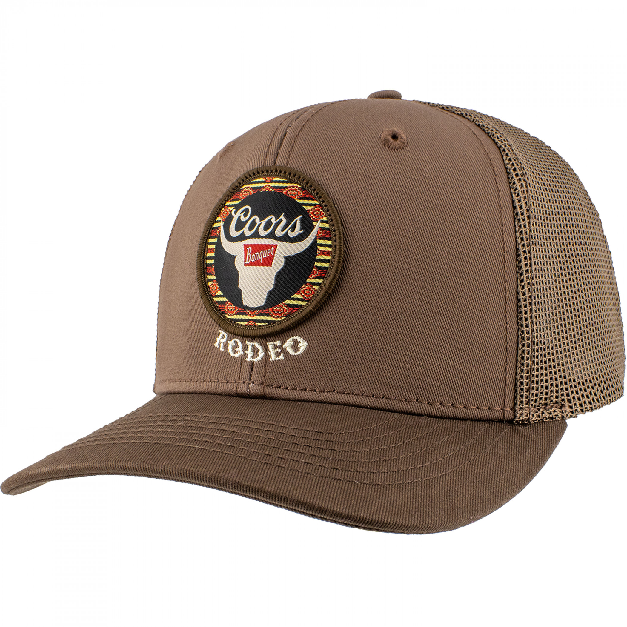 Coors Banquet Rodeo Cow Skull Cotton and Mesh Snapback Hat