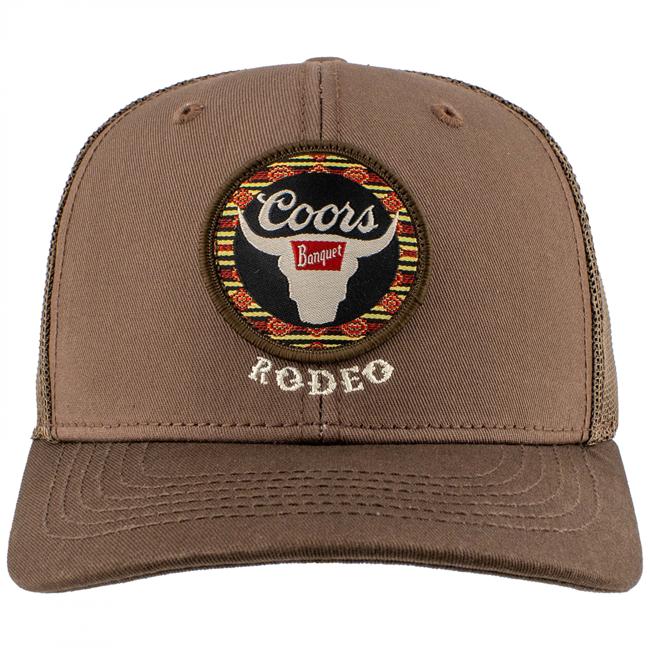 Coors Banquet Rodeo Cow Skull Cotton and Mesh Snapback Hat - image 2