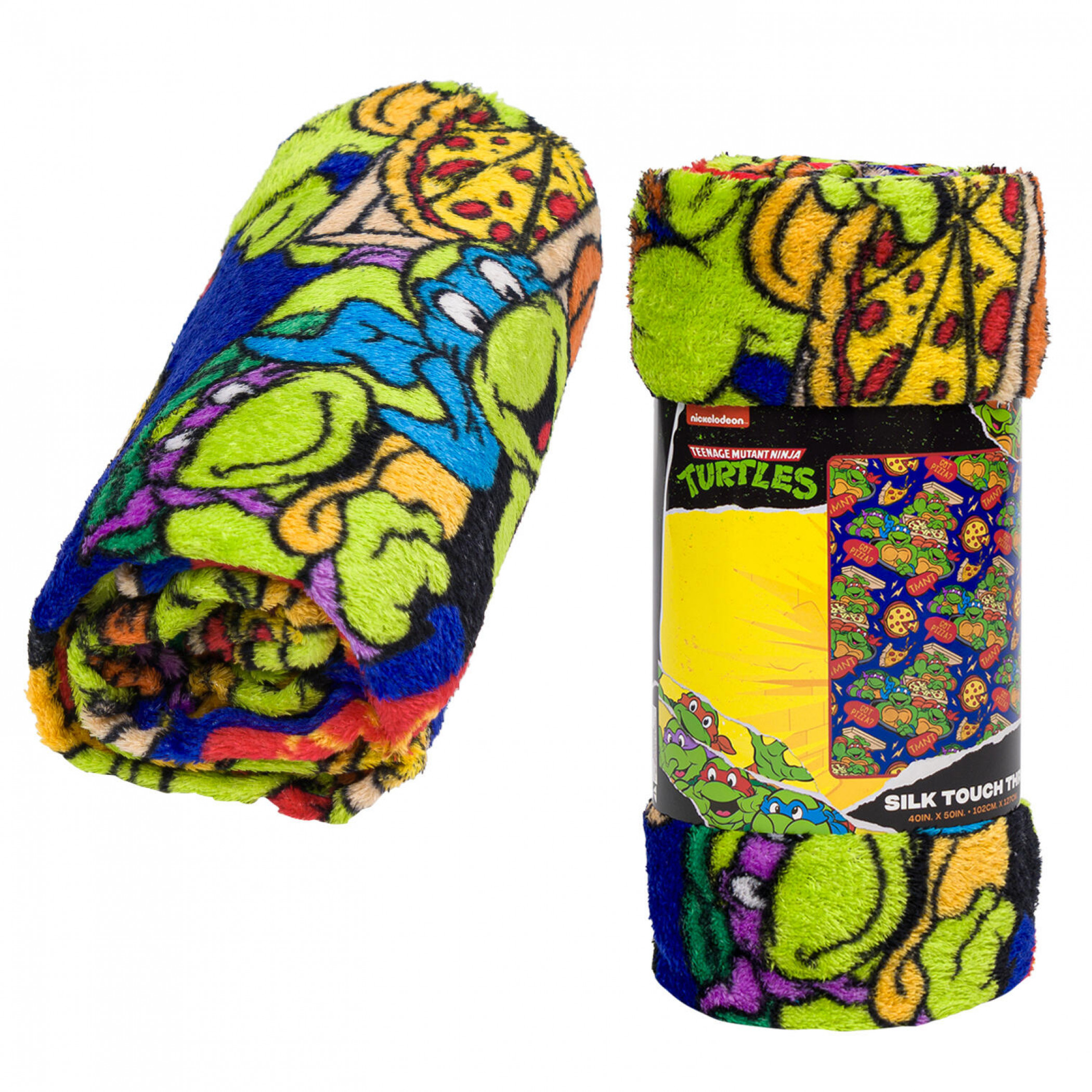Teenage Mutant Ninja Turtles Pizza Silk Touch 40' X 50' Throw Blanket, Multi-Color
