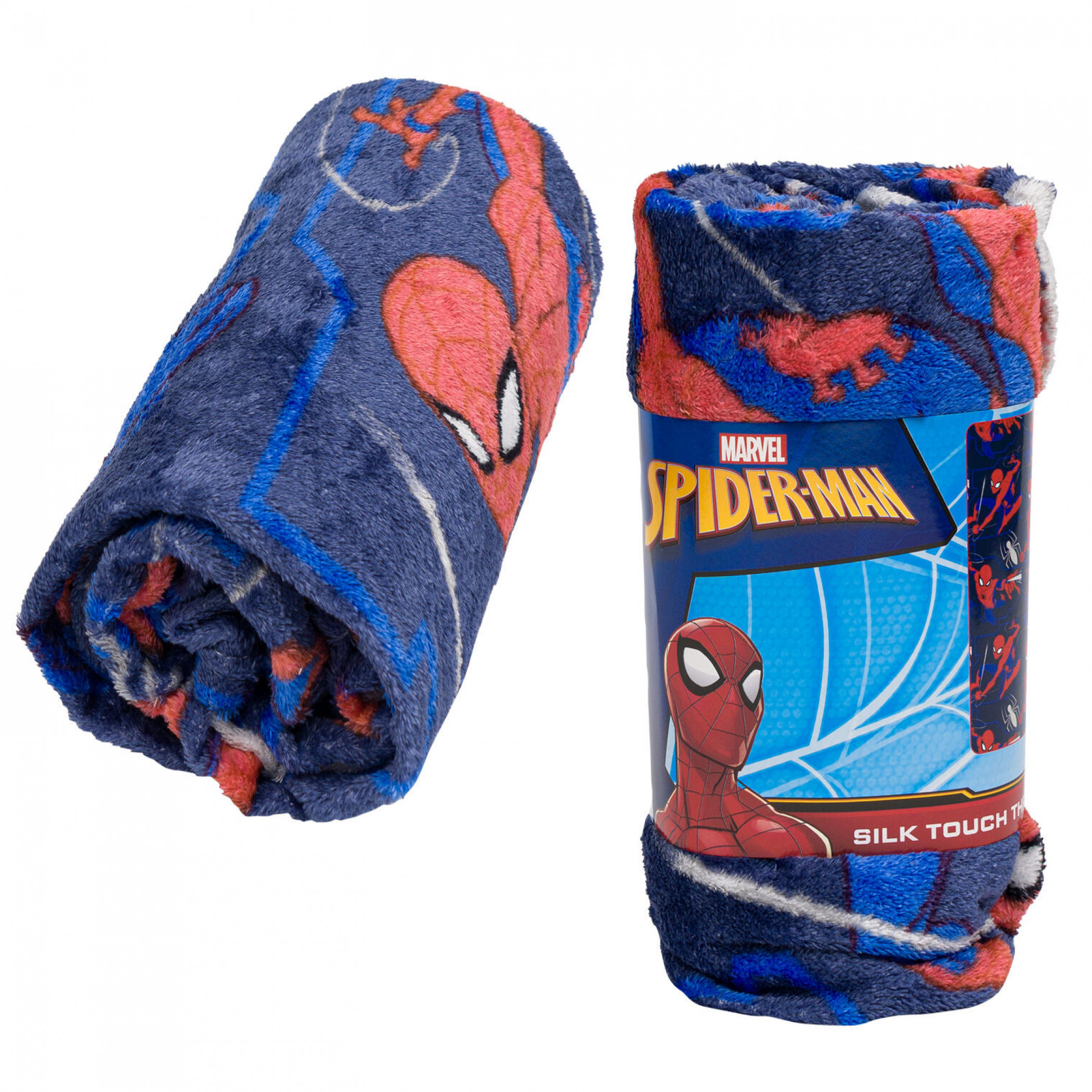 Spider-Man Web Collage Silk Touch 40' X 50' Throw Blanket, Blue