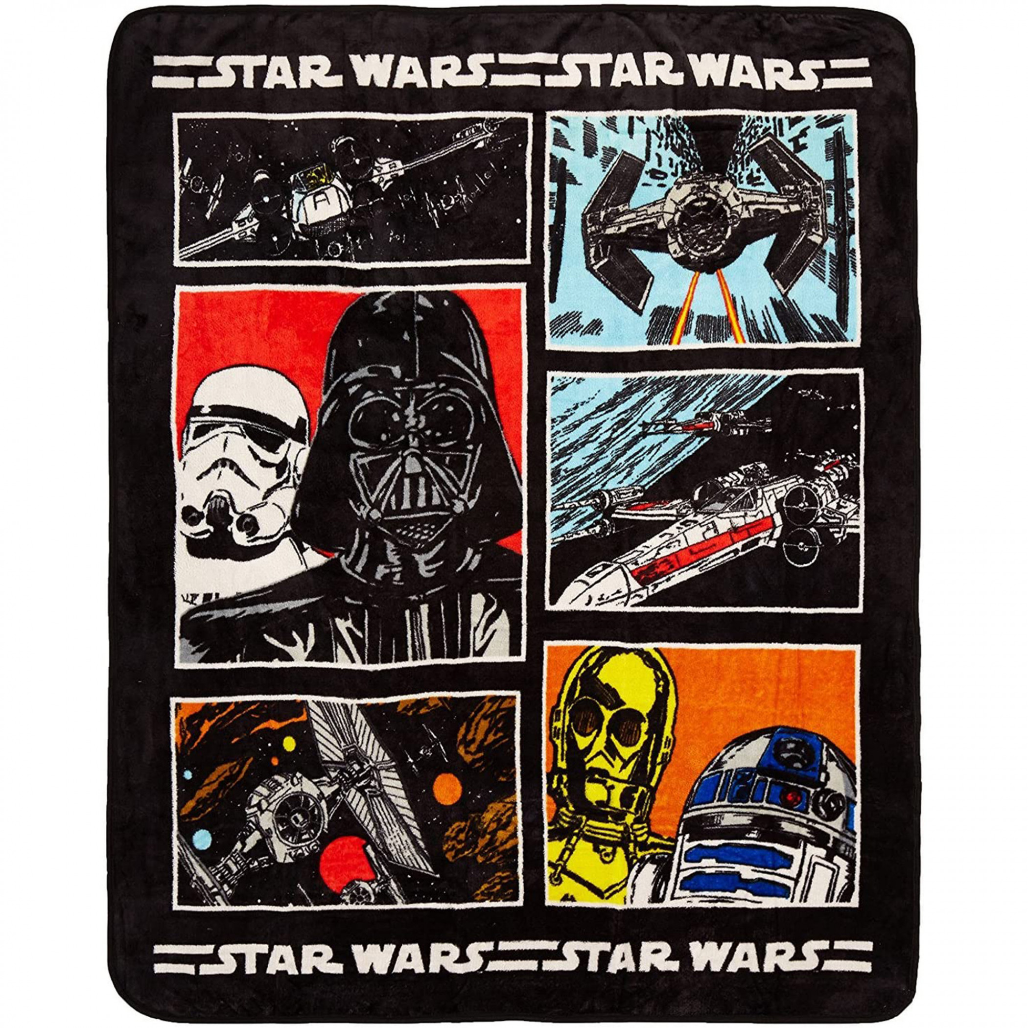 Star Wars Retro Art 46' x 60' Silk Touch Throw Blanket, Multi-Color