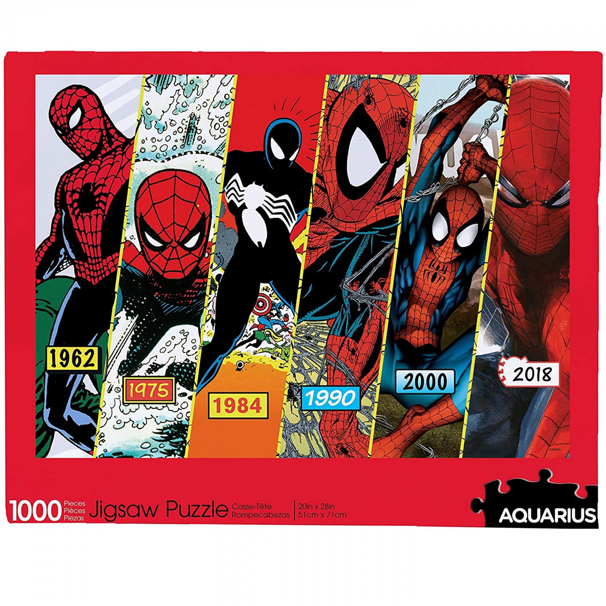 Spider-Man Costume Timeline 1000-Piece Jigsaw Puzzle, Multi-Color
