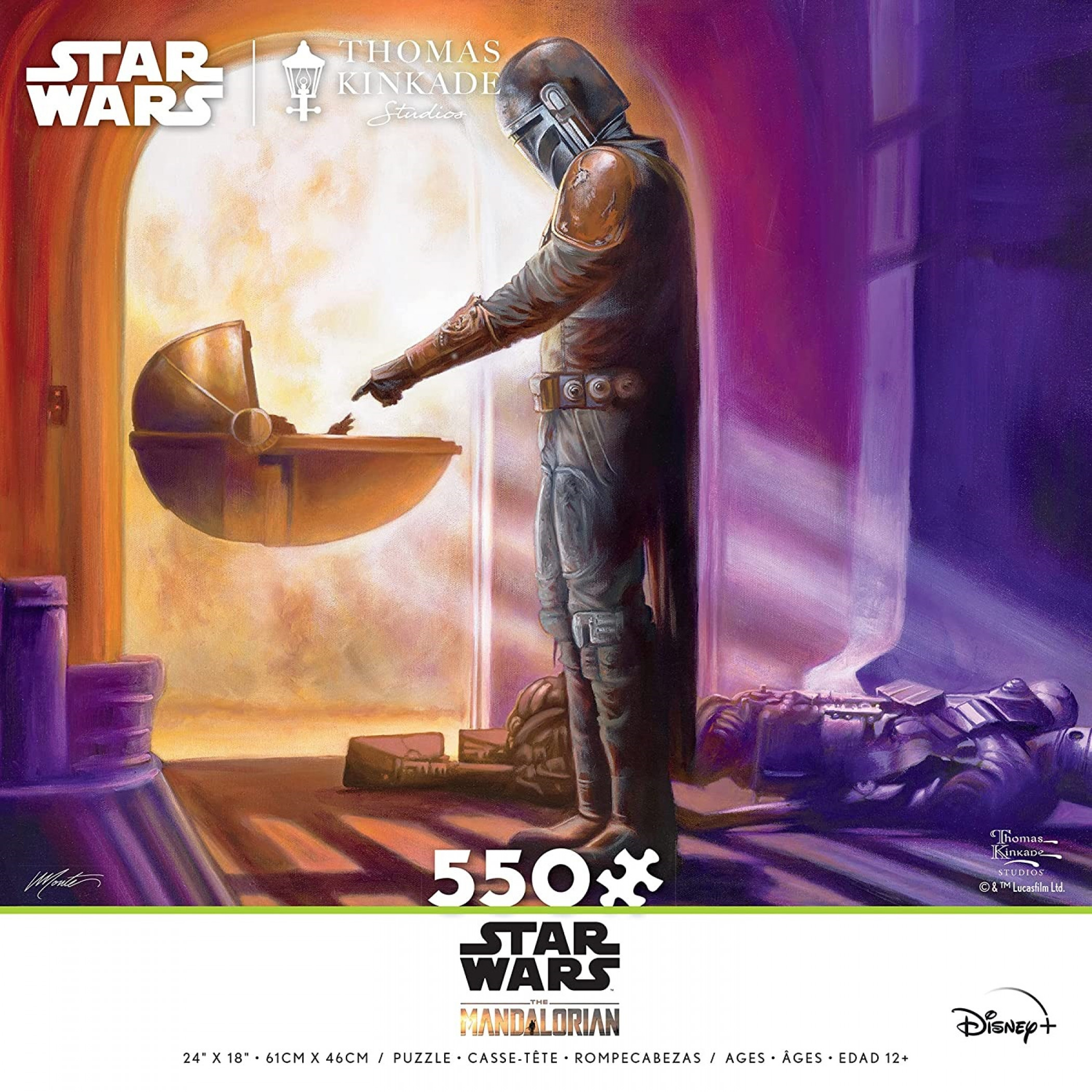 Star Wars The Mandalorian Meets The Child Grogu 550 Piece Puzzle, Multi-Color