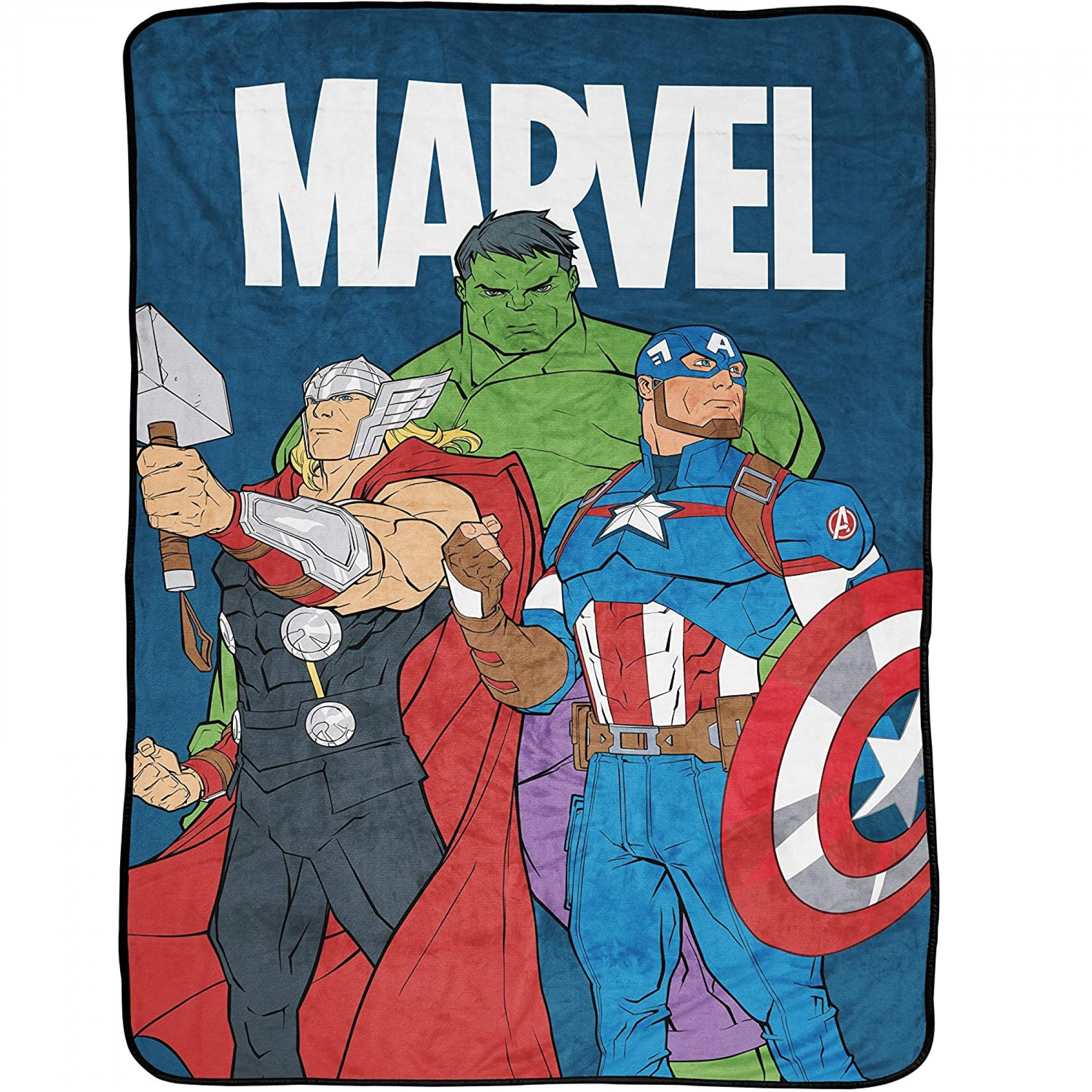 Marvel Avengers Brave & Bold 46 x 60 Throw Blanket, Multi-Color
