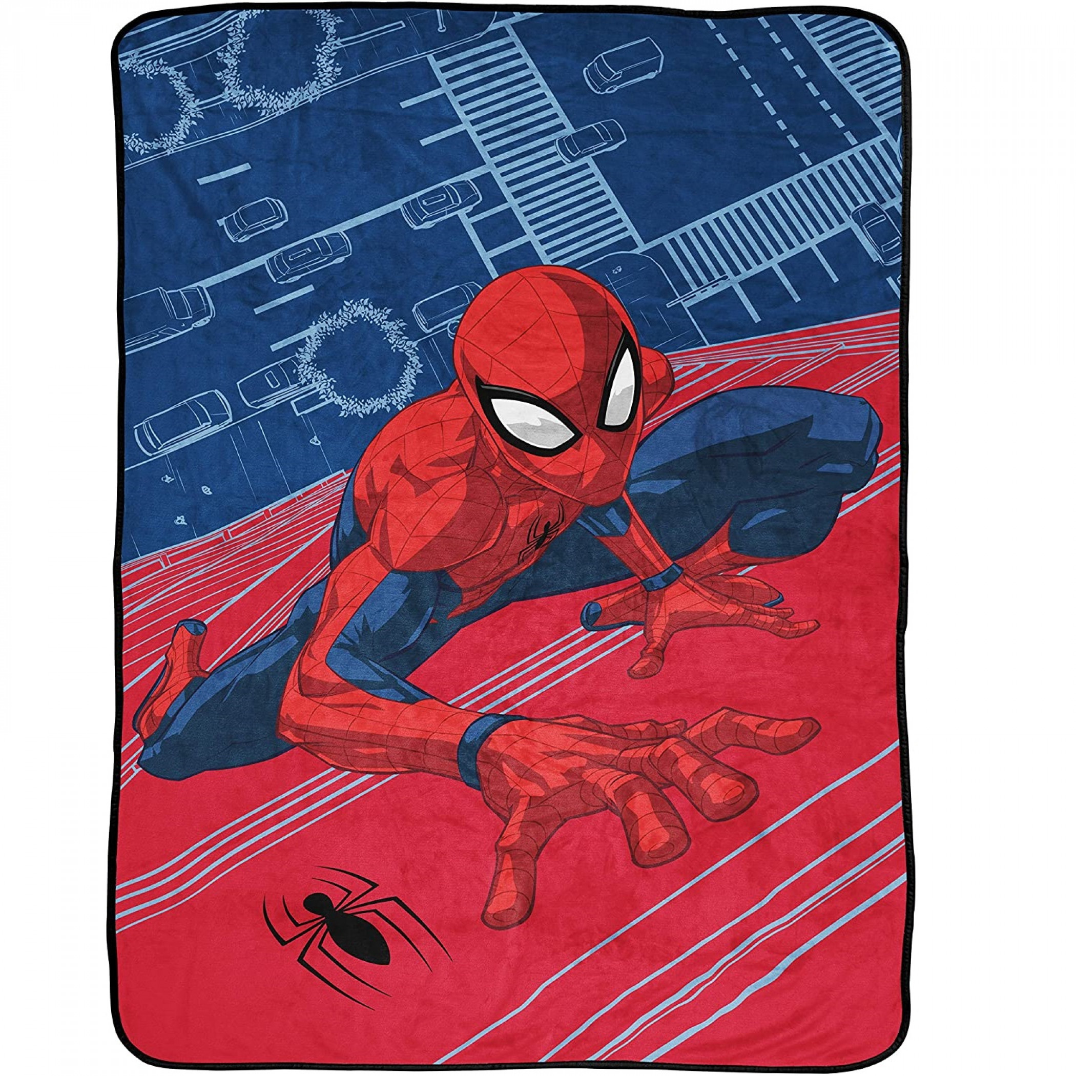 Spider-Man Wall Crawling Character 46 x 60 Throw Blanket, Multi-Color