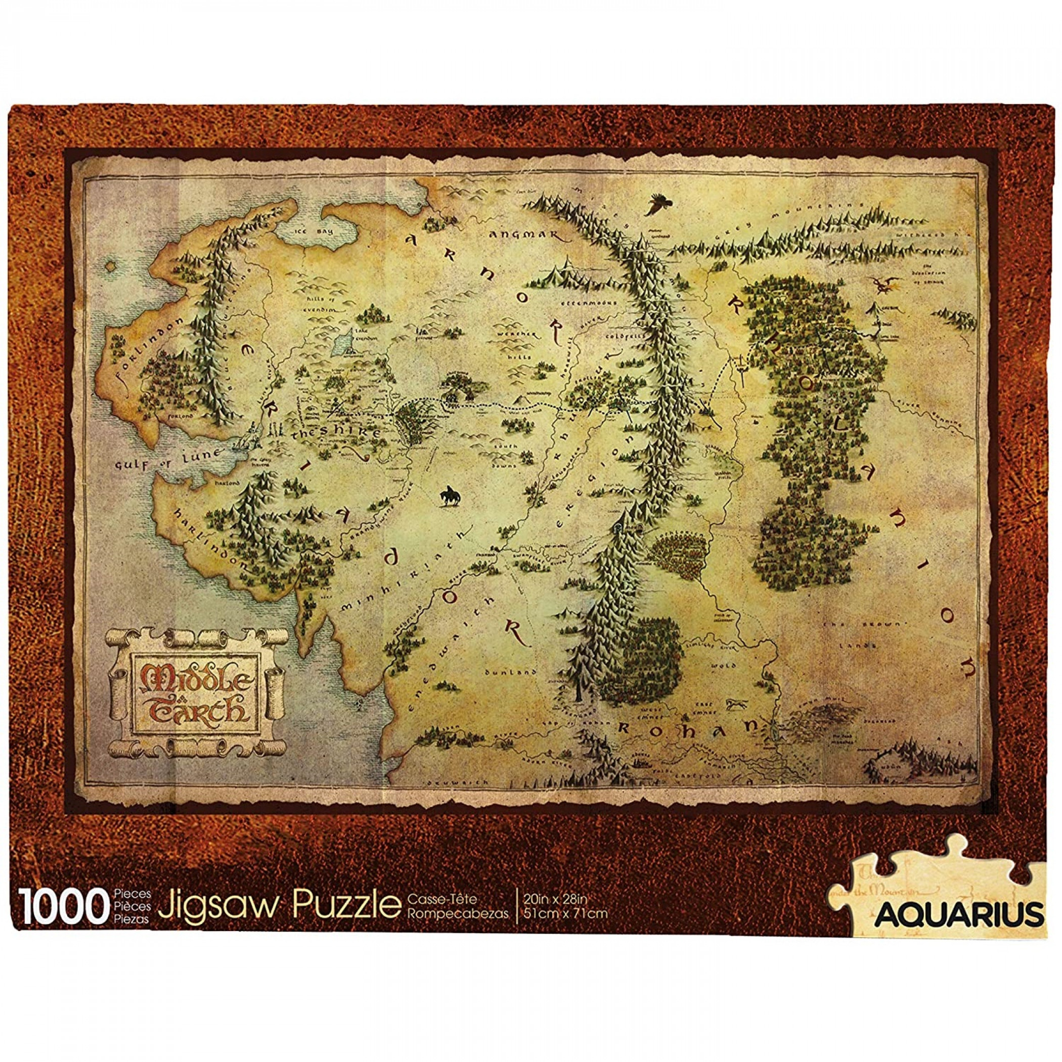 The Hobbit Map 1000 Piece Jigsaw Puzzle, Multi-Color