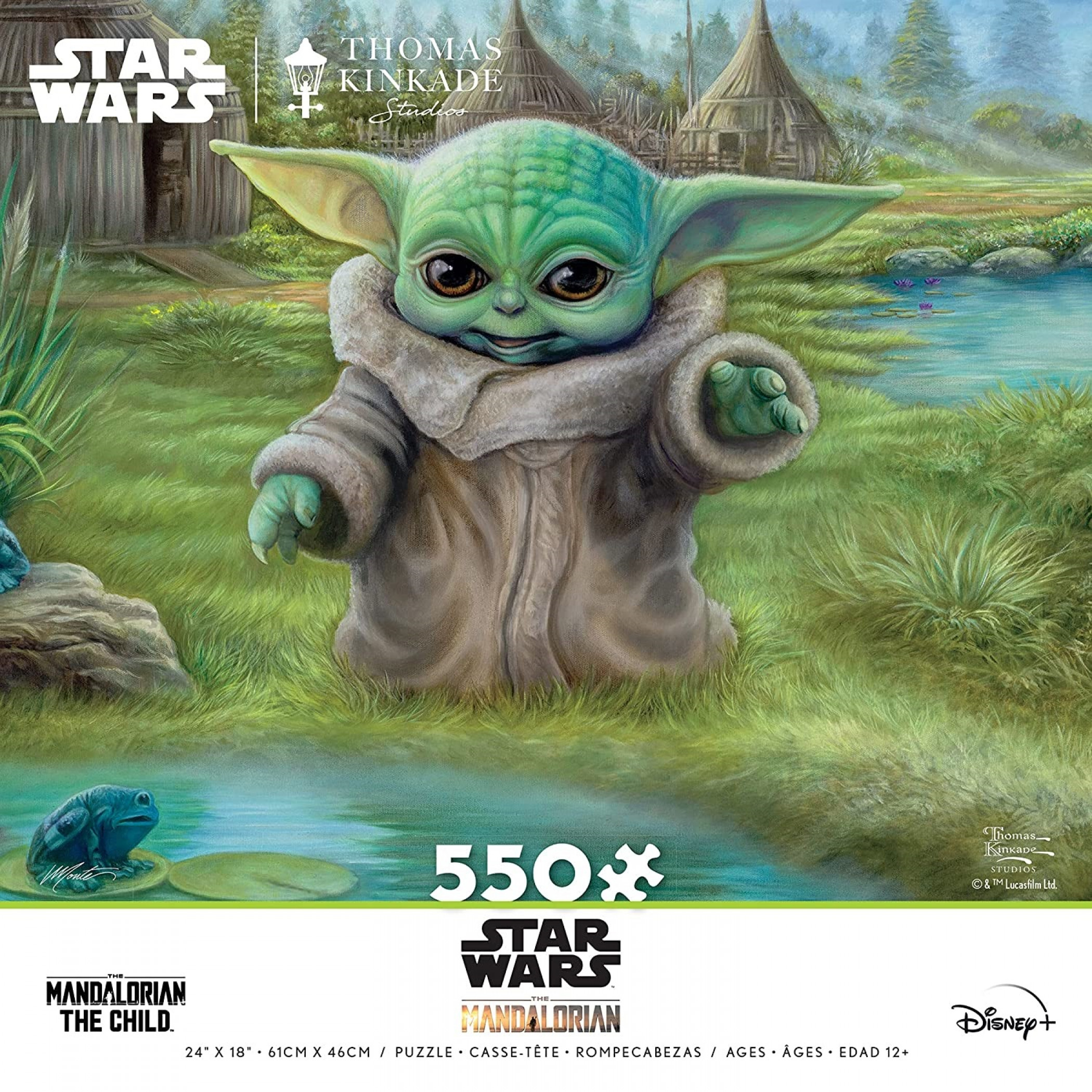 Star Wars The Mandalorian The Child Grogu Frog Hunt 550 Piece Puzzle, Multi-Color