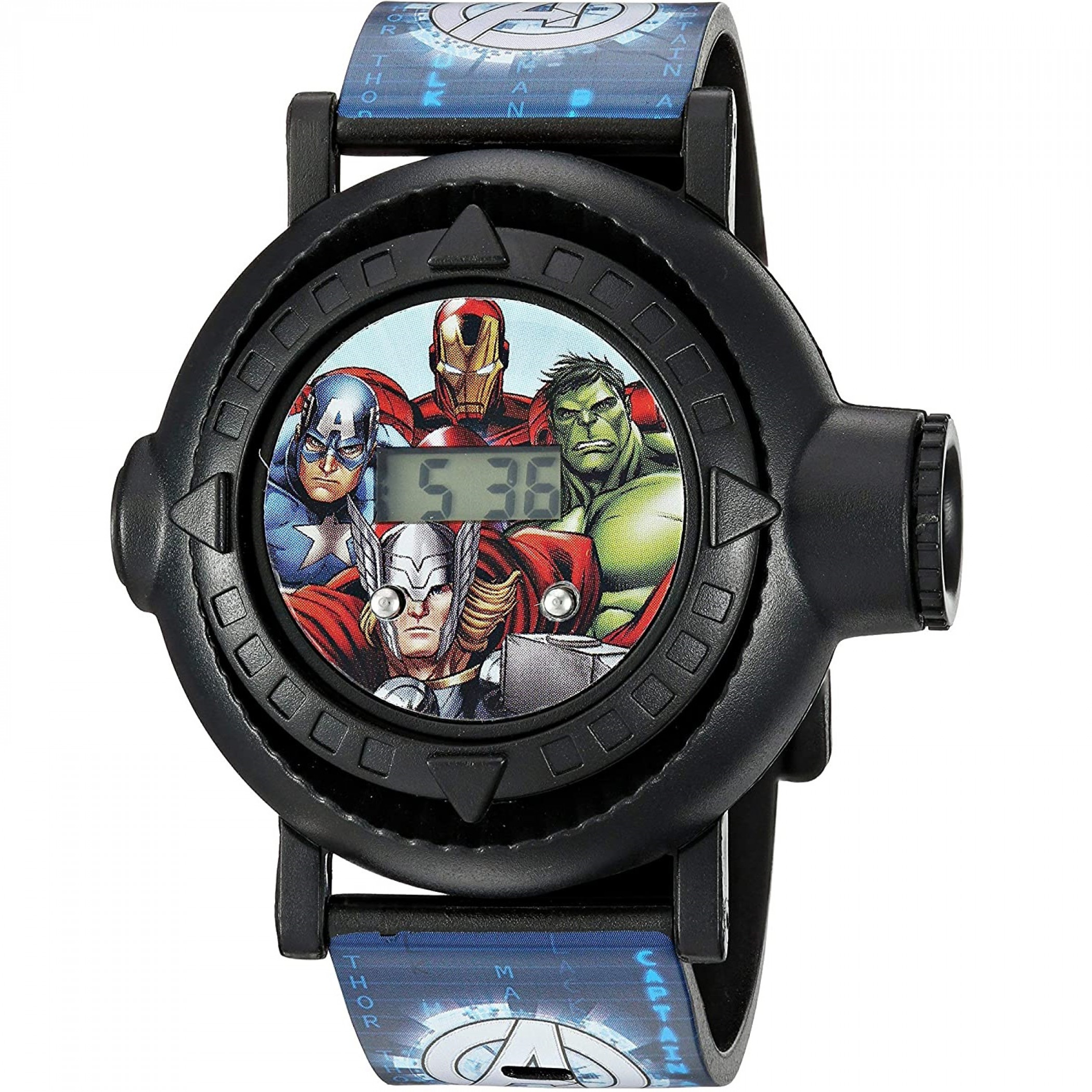 Marvel Avengers Earth's Mightiest Heroes Kids Digital Wristwatch, Blue