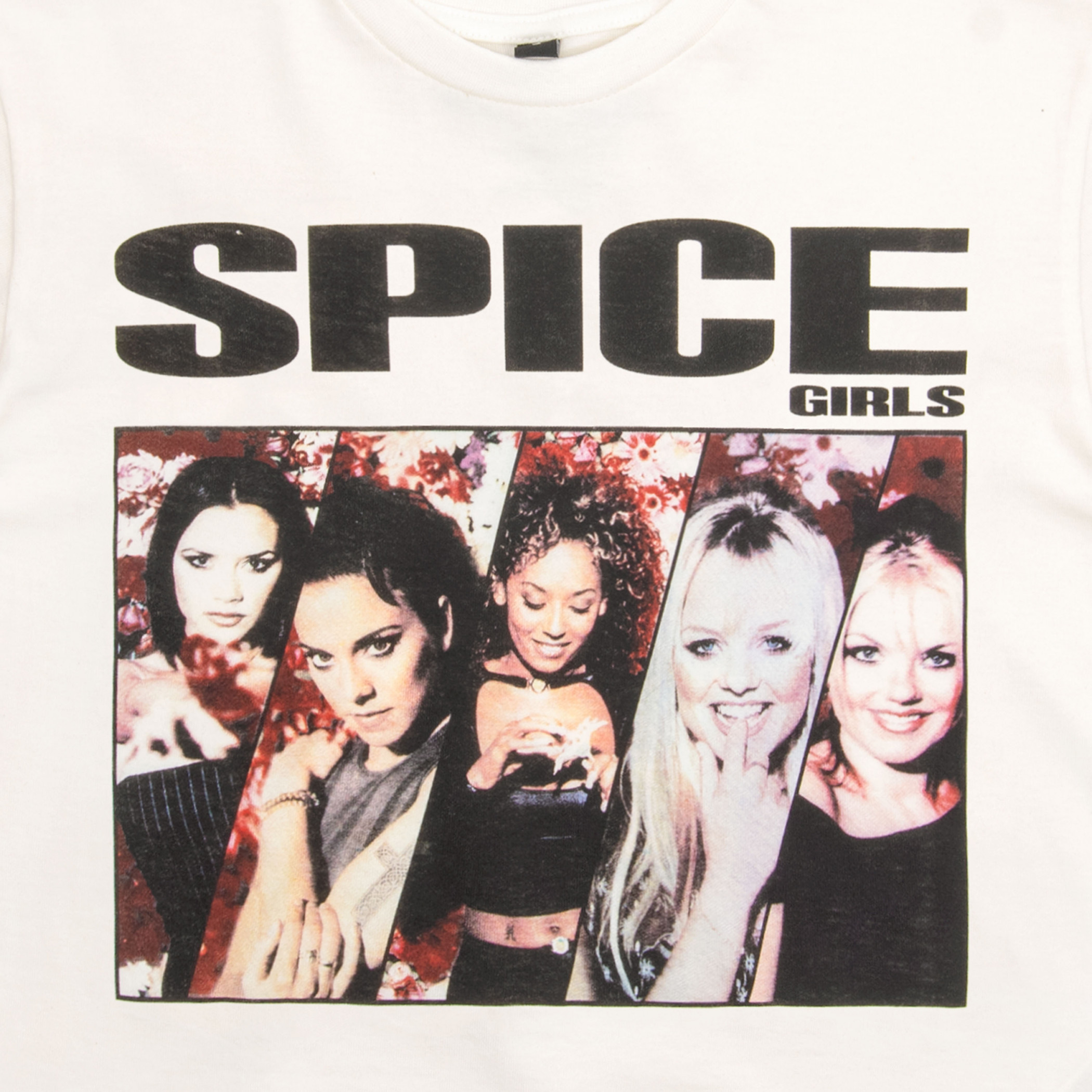 Spice Girls Collage Stone Washed Ladies Crop Top - image 2