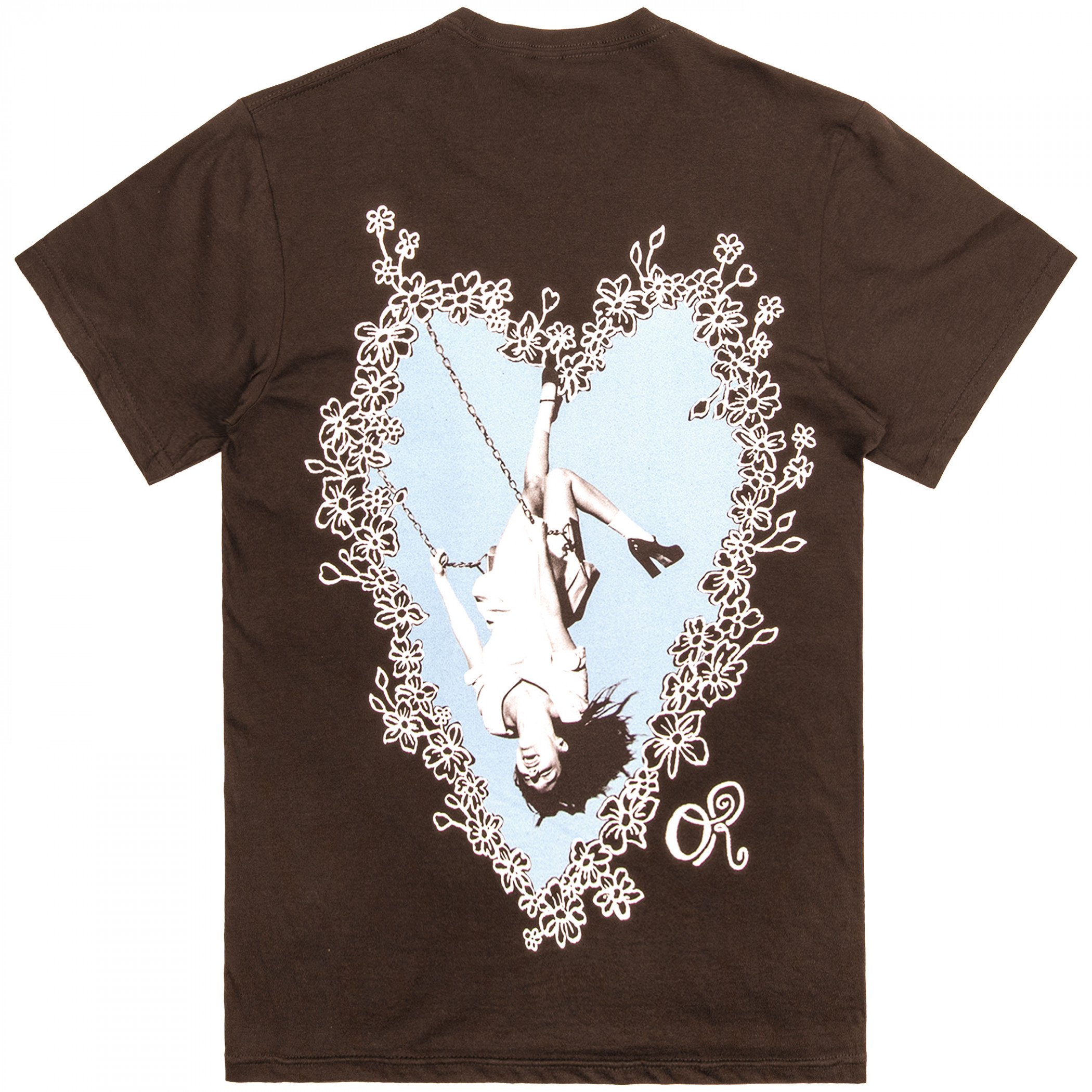 Olivia Rodrigo Blue Daisy Heart Front & Back Print T-Shirt - image 3