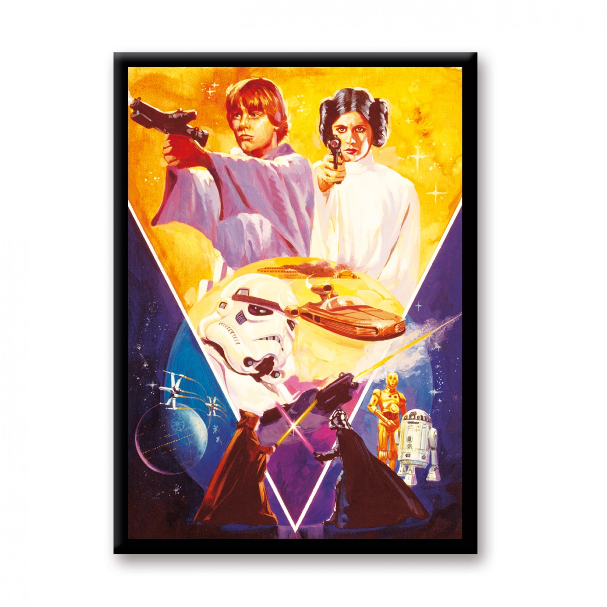 Star Wars Episode 4 Retro Poster Magnet, Multi-Color