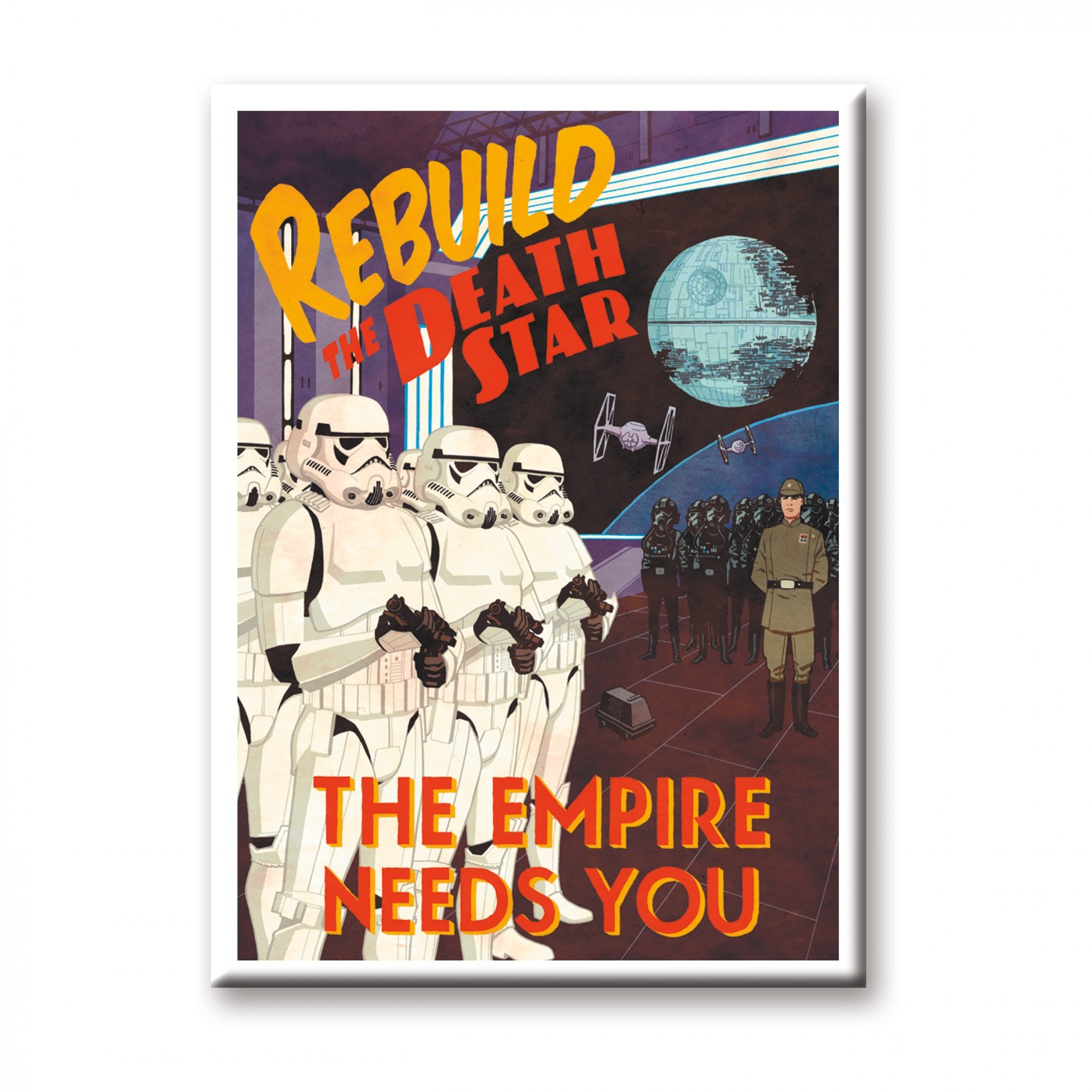 Star Wars Rebuild The Death Star The Empire Needs you Magnet, Multi-Color