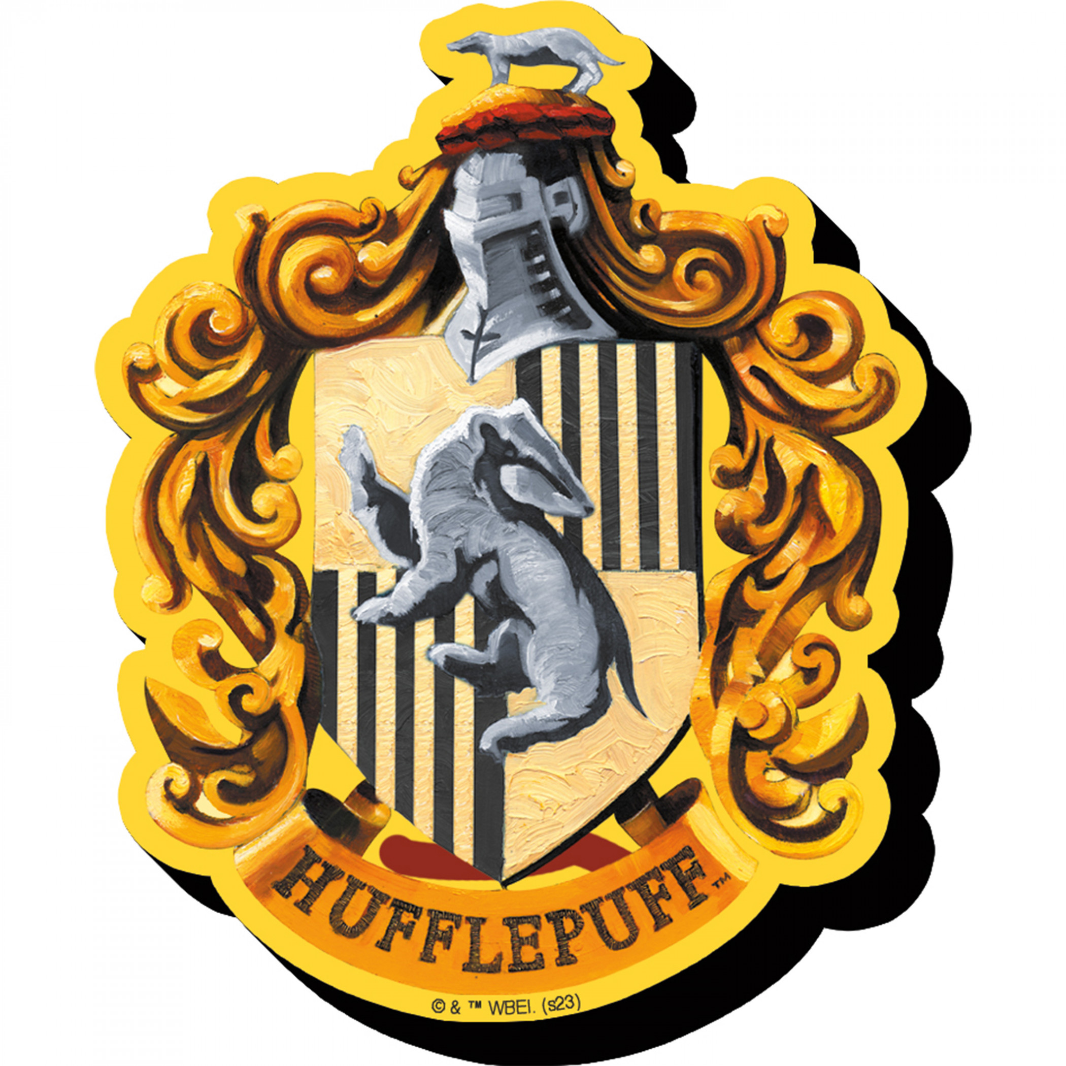 Harry Potter Hufflepuff Crest Magnet, Yellow