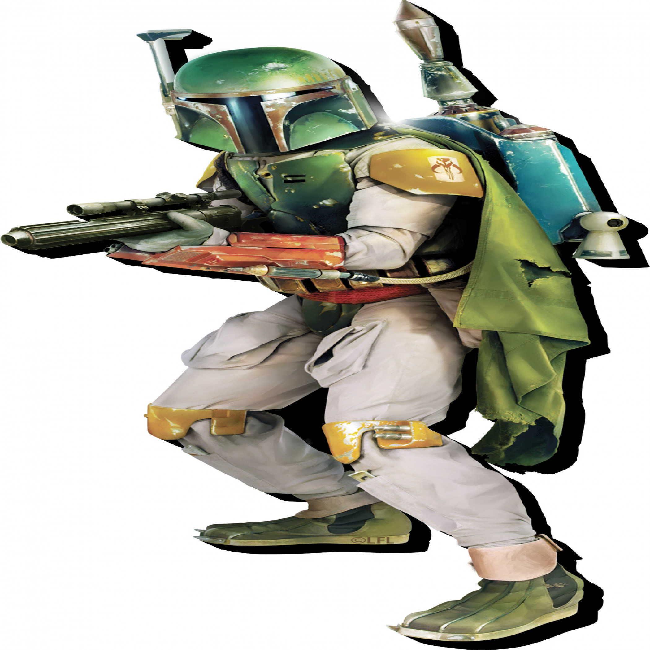 Star Wars Boba Fett Symbol Magnet, White