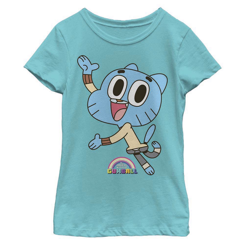 Gumball Cat Logo Blue Youth Girls T-Shirt