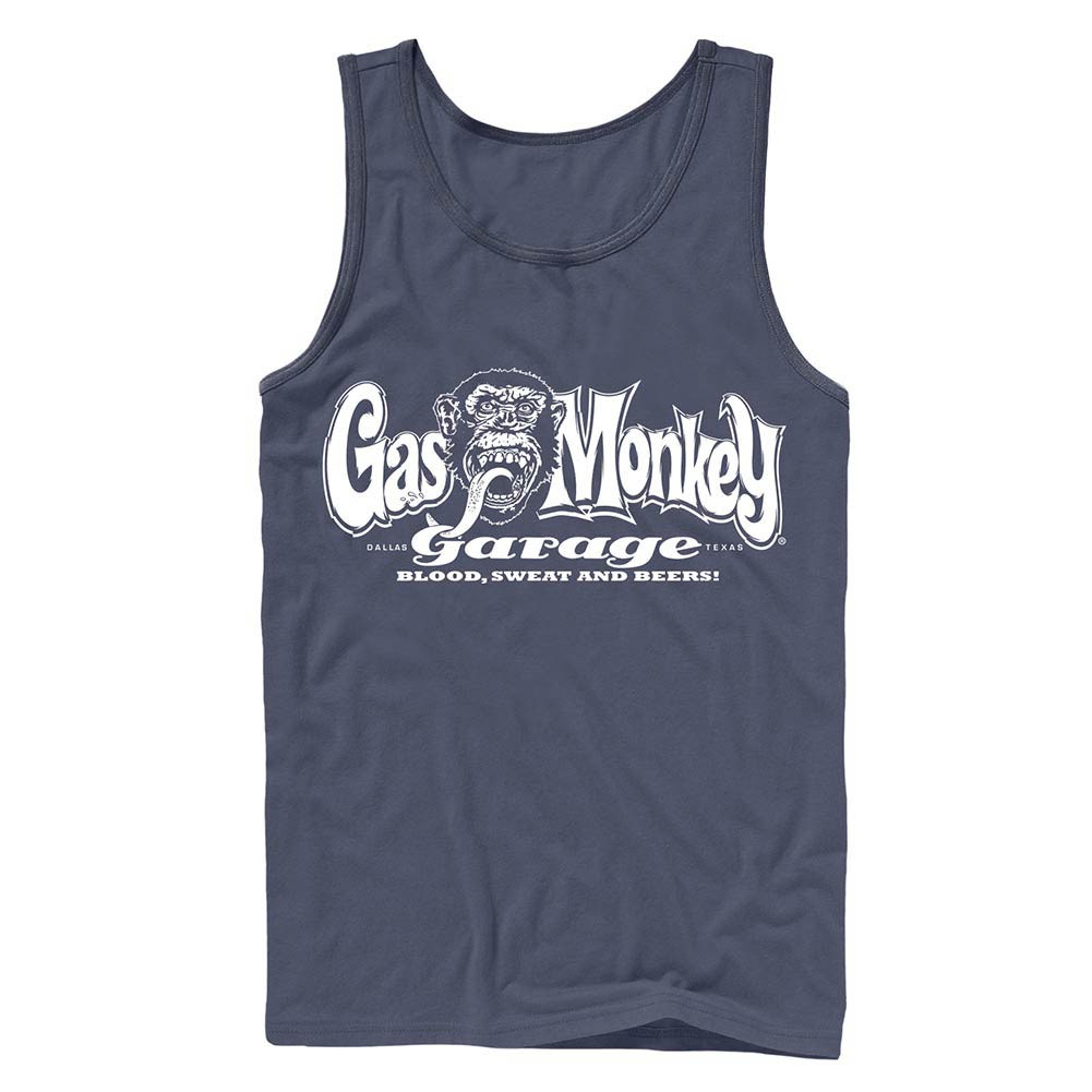 Gas Monkey Garage Blood Sweat And Beers Blue Tank Top